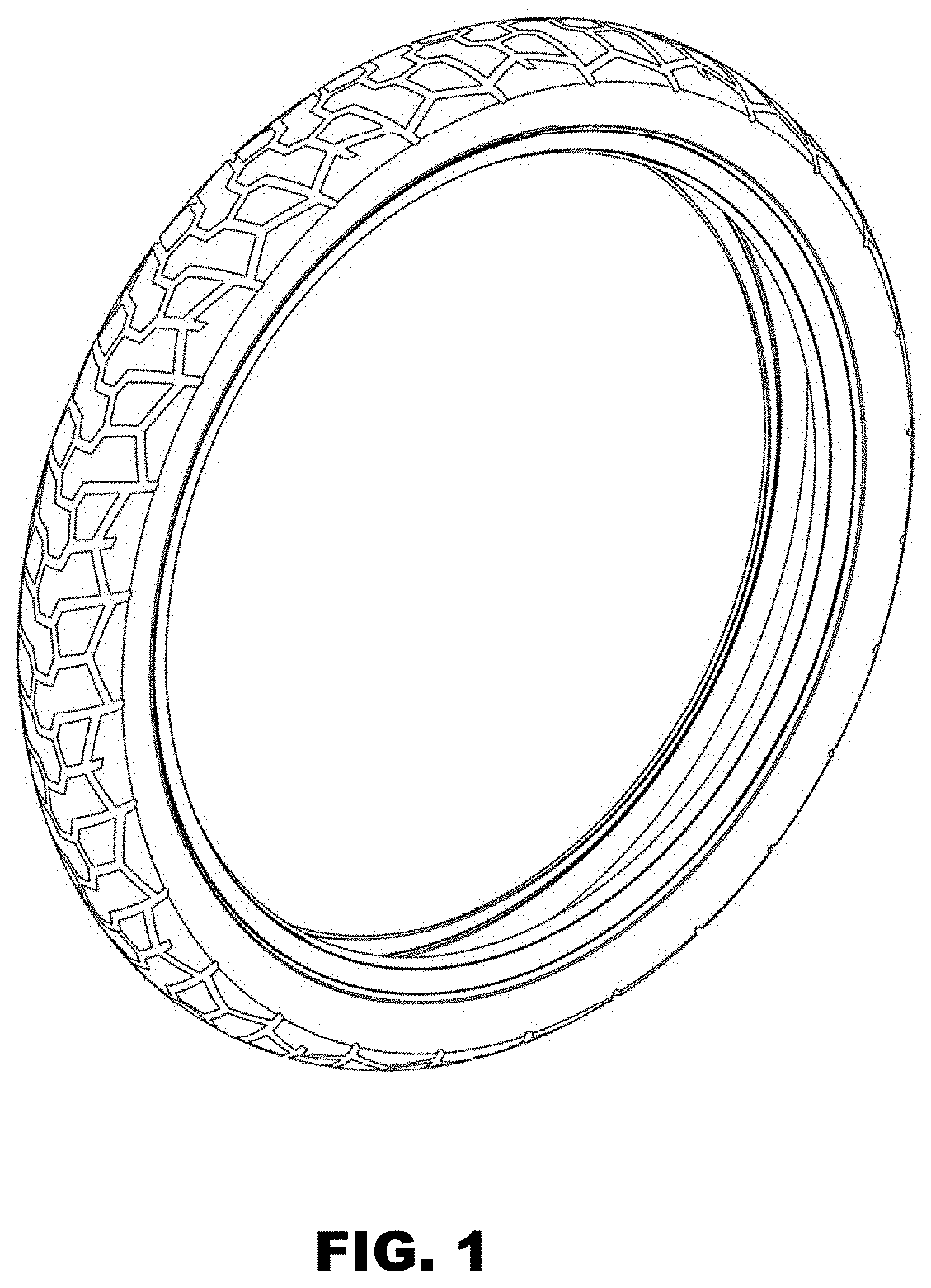 Patent USD1000362 Figure 1 – Tire