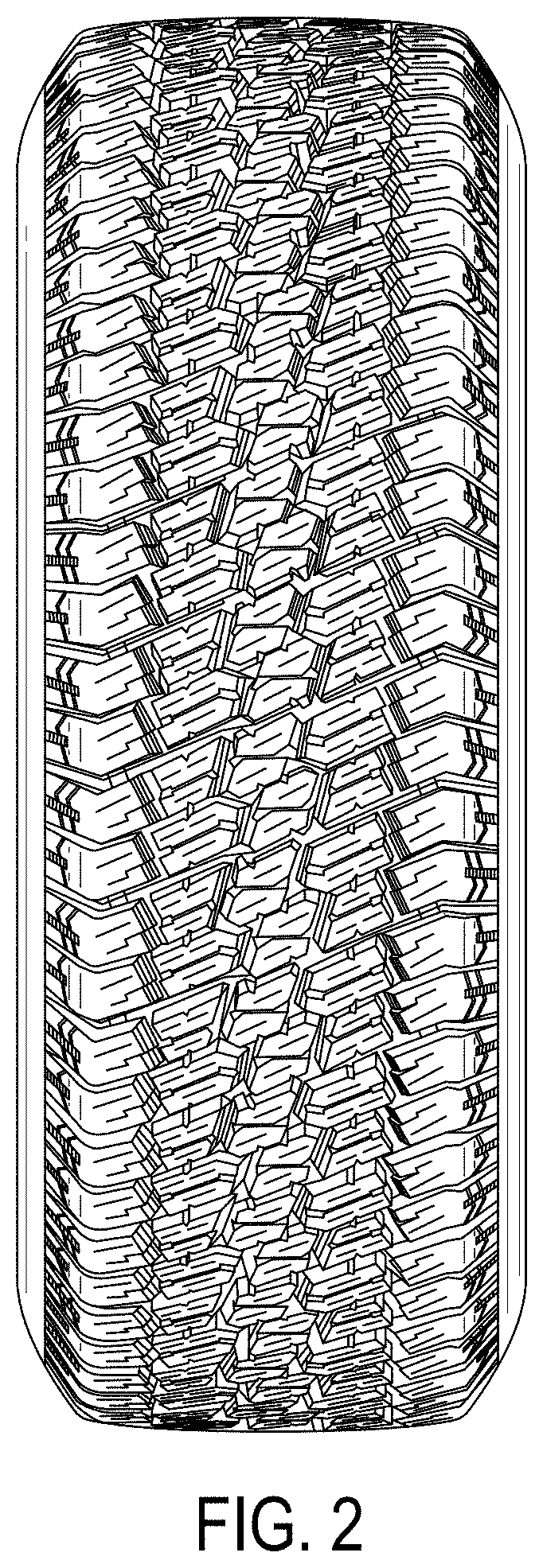 Patent USD1000363 Figure 2 – Tire