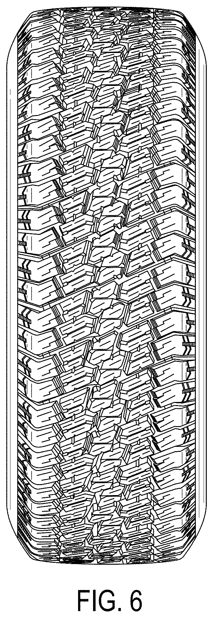 Patent USD1000363 Figure 6 – Tire