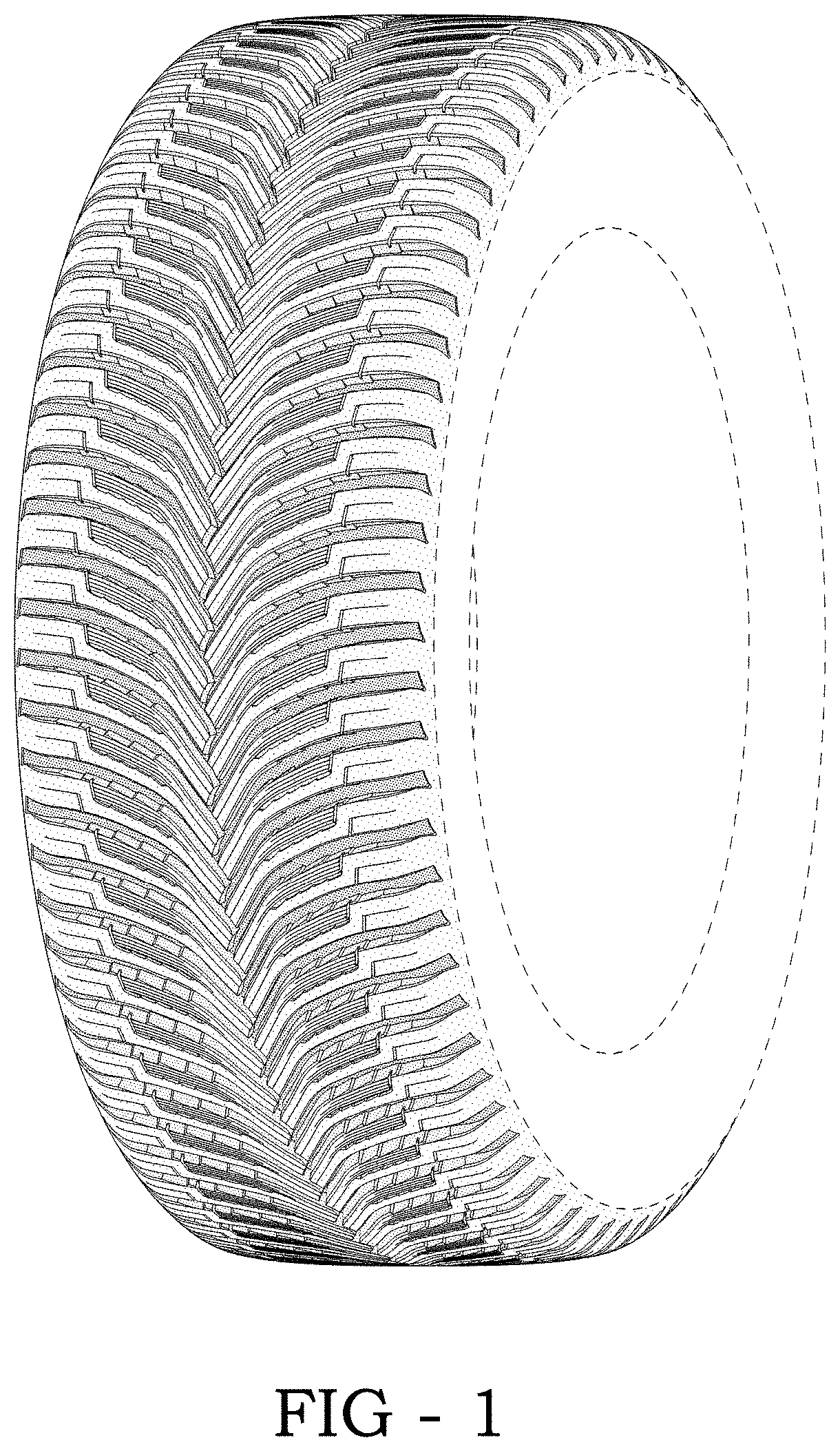 Patent USD1000366 Figure 1 – Tire
