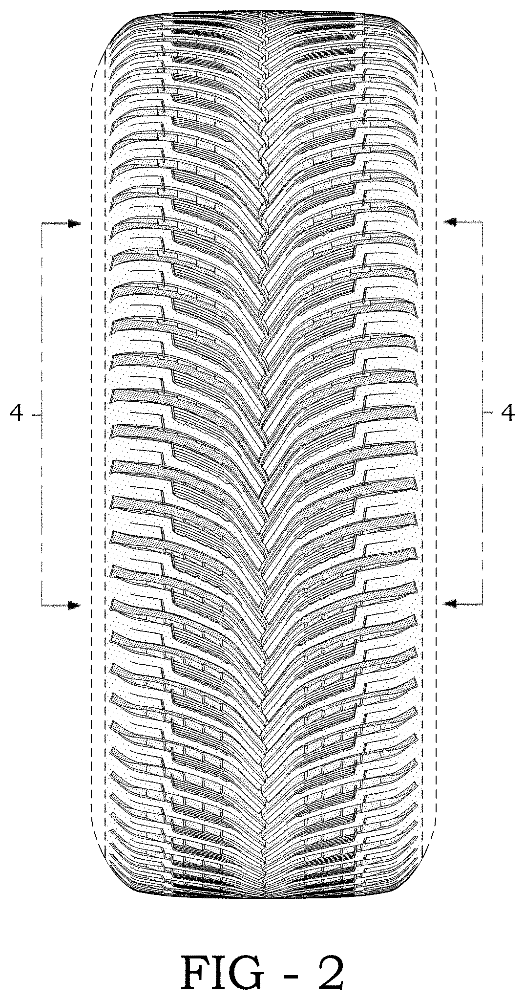 Patent USD1000366 Figure 2 – Tire