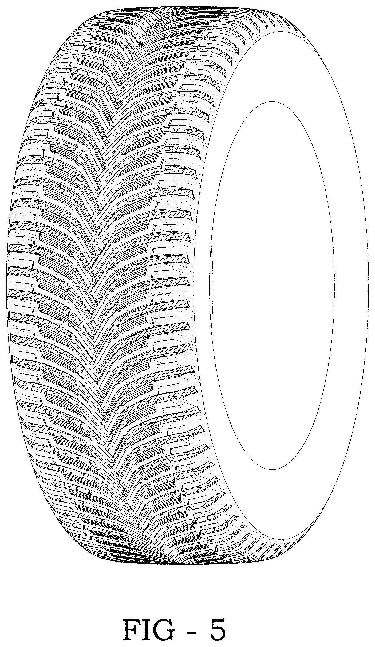 Patent USD1000366 Figure 5 – Tire