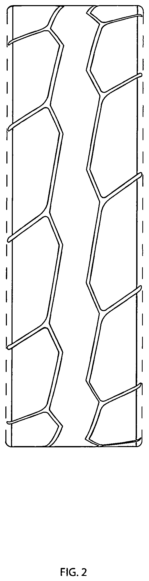 Patent USD1000367 Figure 2 – Tire tread