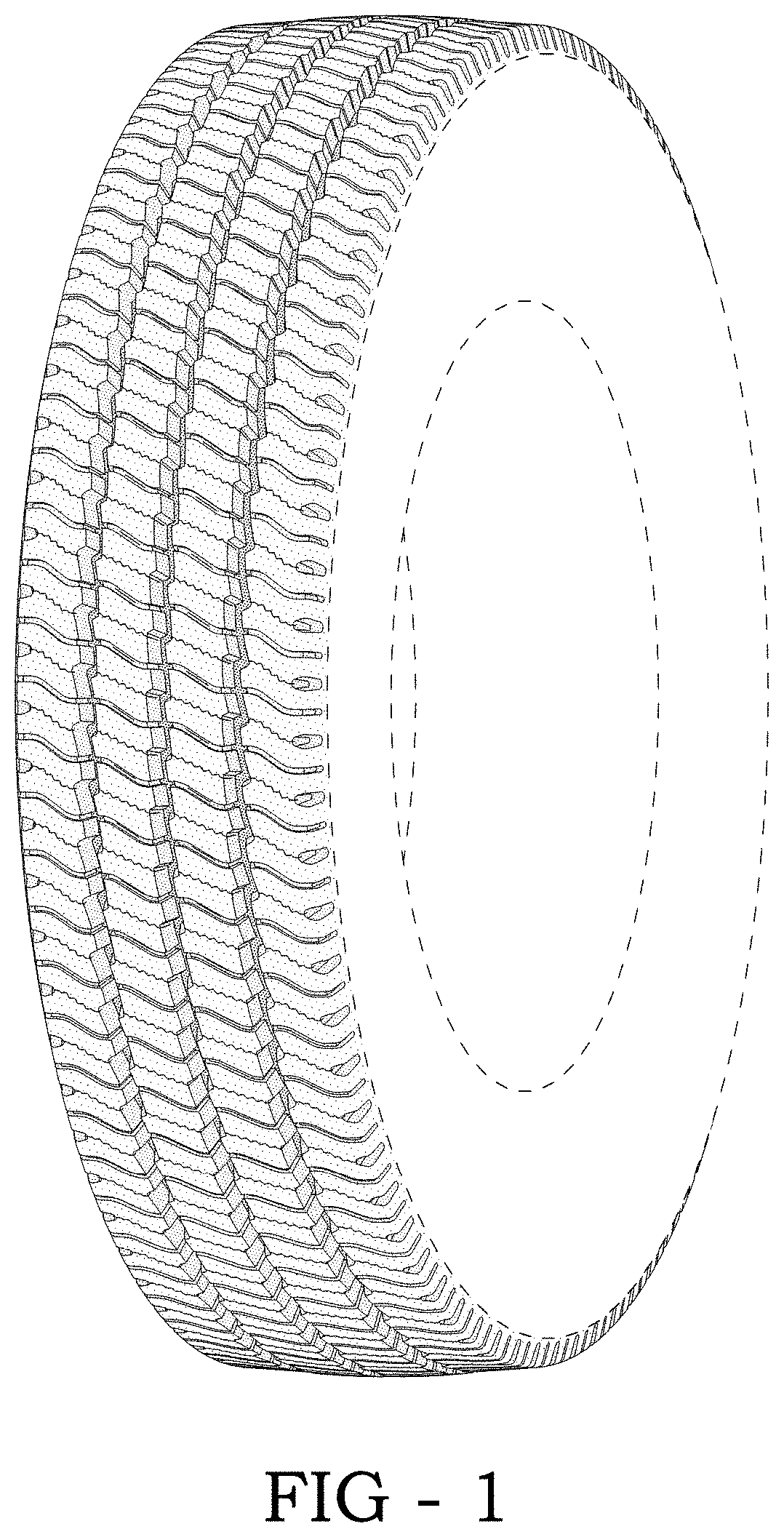 Patent USD1000368 Figure 1 – Tire