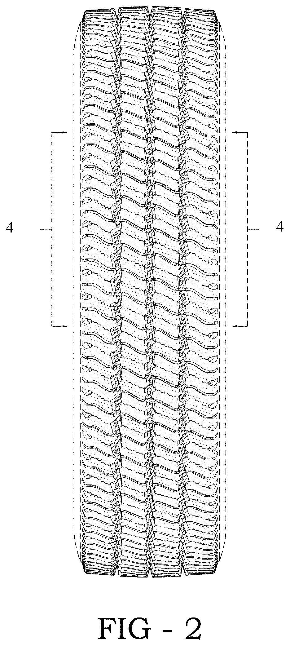 Patent USD1000368 Figure 2 – Tire
