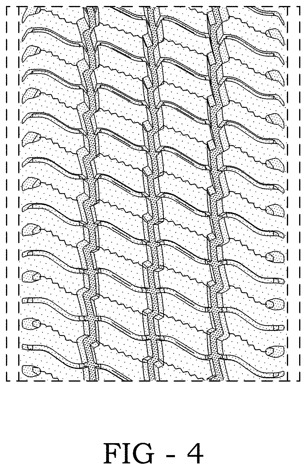 Patent USD1000368 Figure 4 – Tire