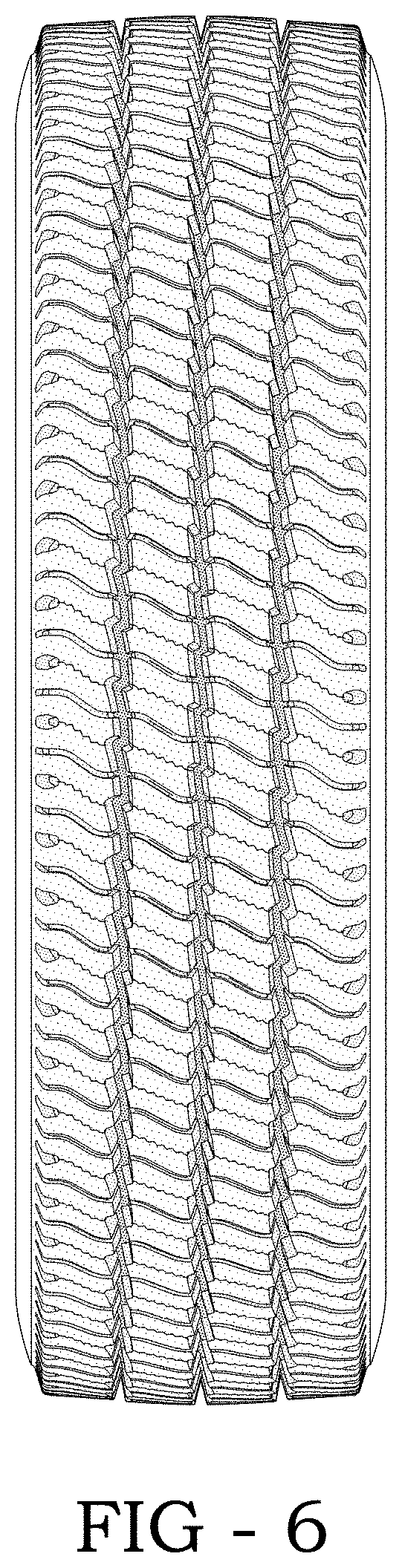 Patent USD1000368 Figure 6 – Tire