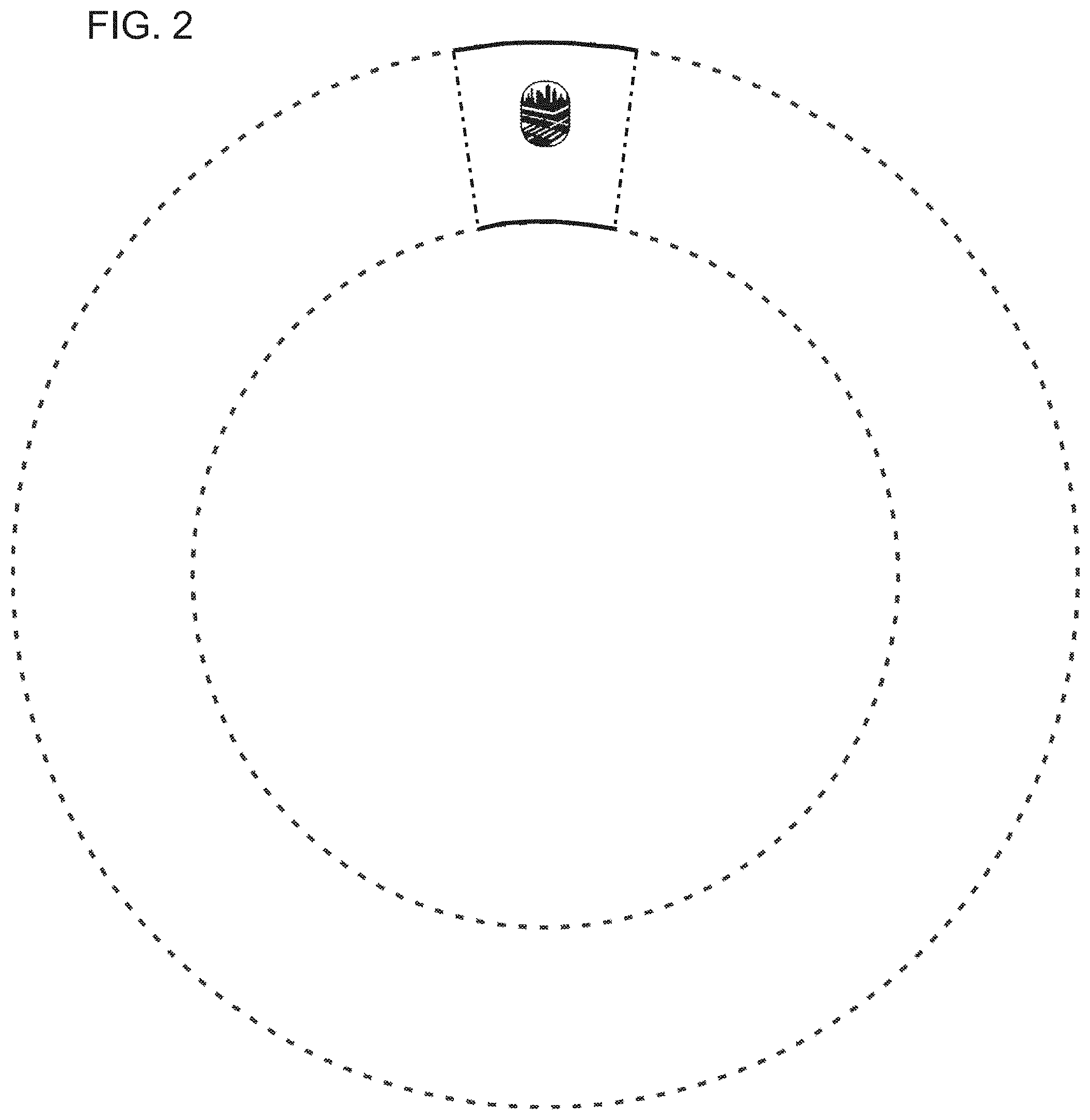 Patent USD1000372 Figure 2 – Sidewall of a tire with graphic symbol