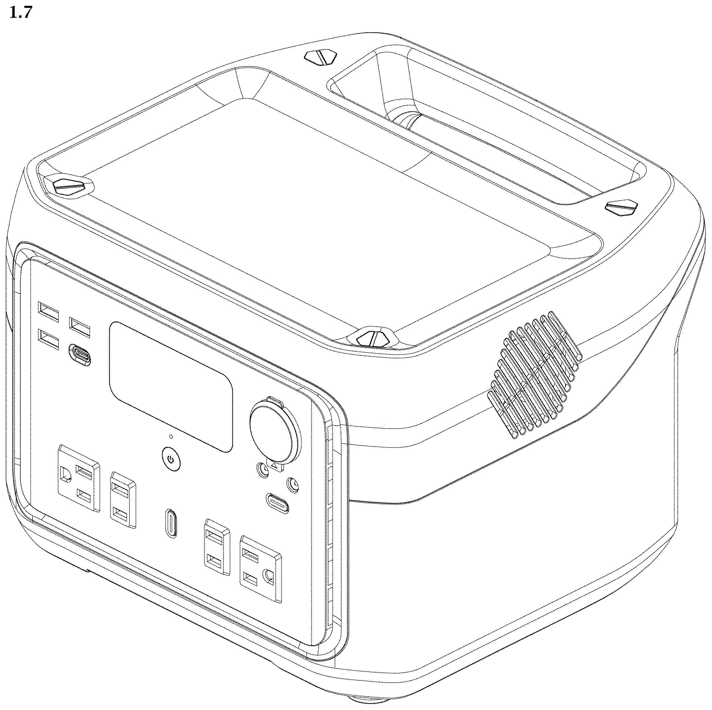 Patent USD1000376 Figure 7 – Power supply unit universal