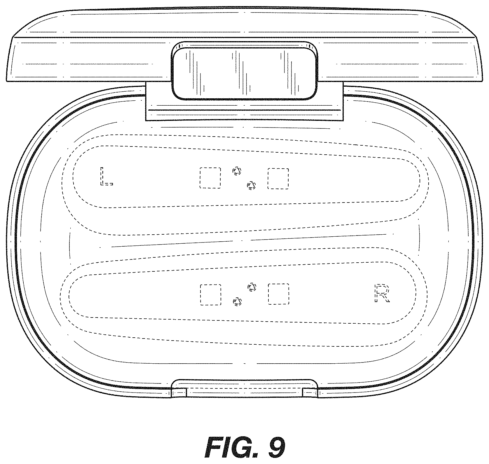 Patent USD1000378 Figure 6 – Charging case