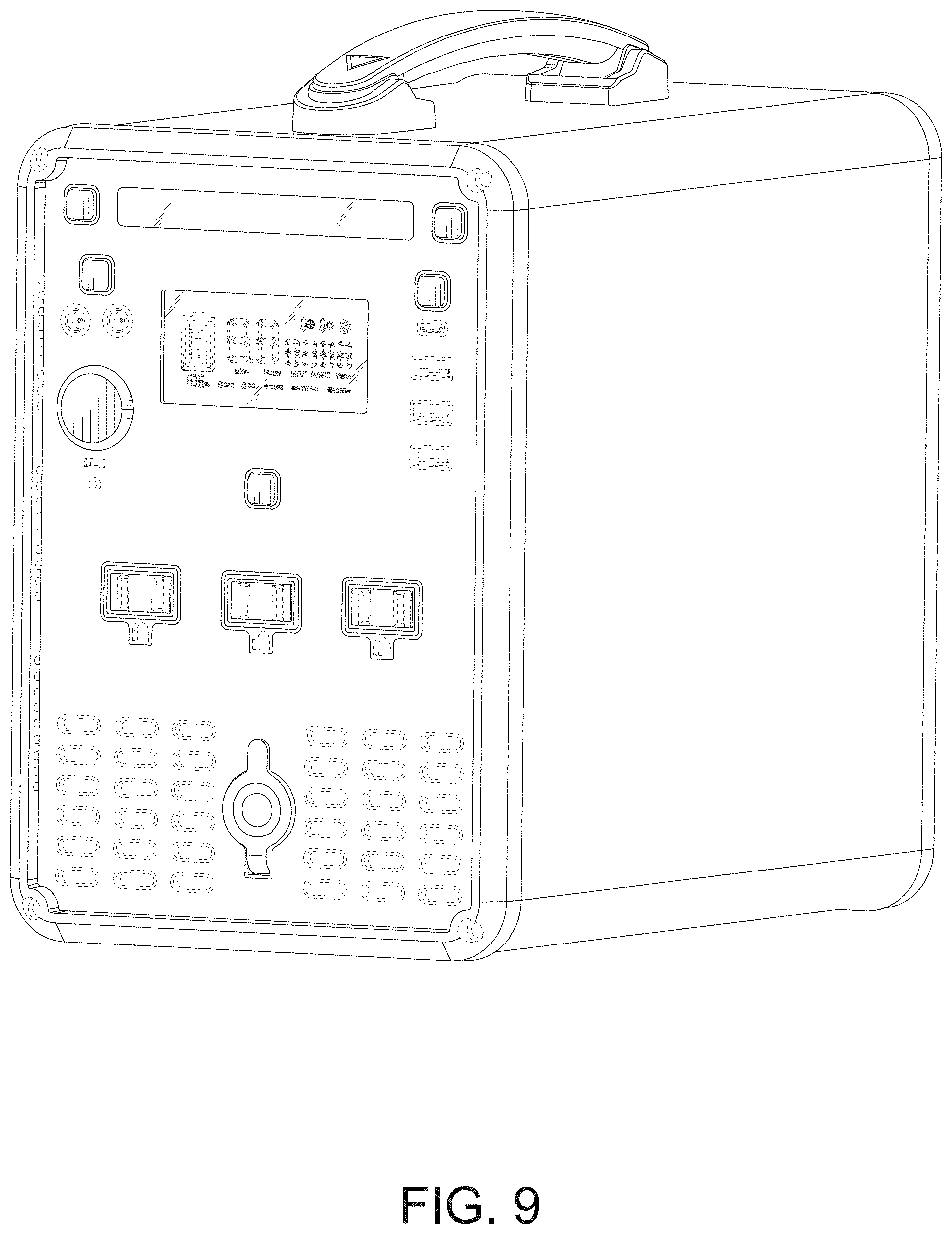Patent USD1000380 Figure 9 – Portable power station