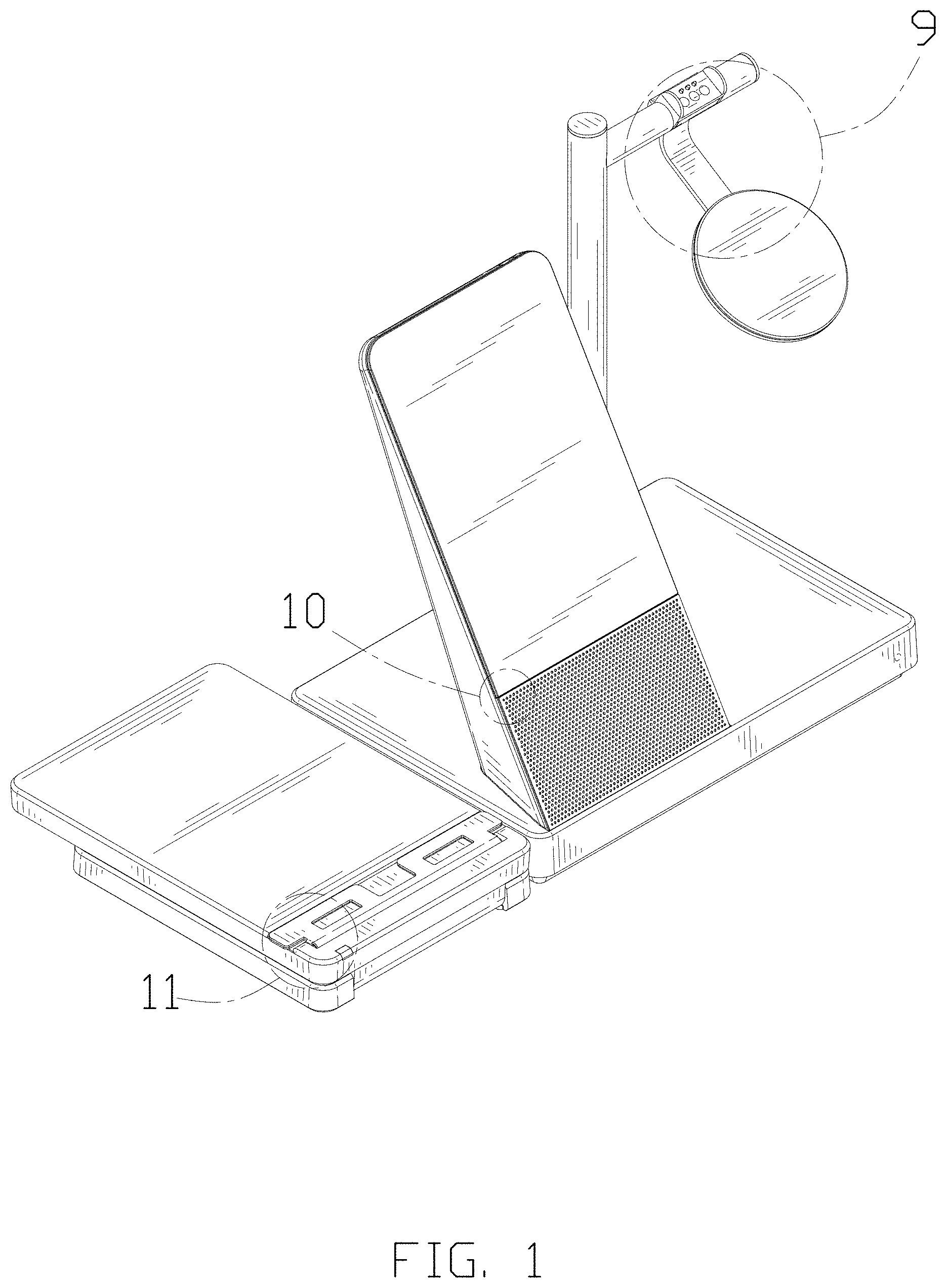 Patent USD1000381 Figure 1 – Charging base