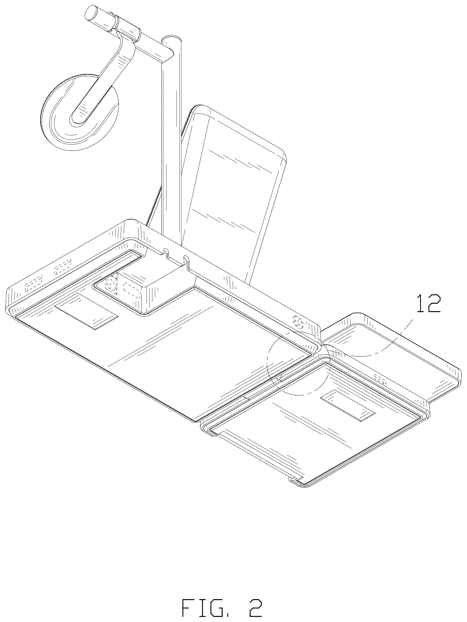 Patent USD1000381 Figure 2 – Charging base