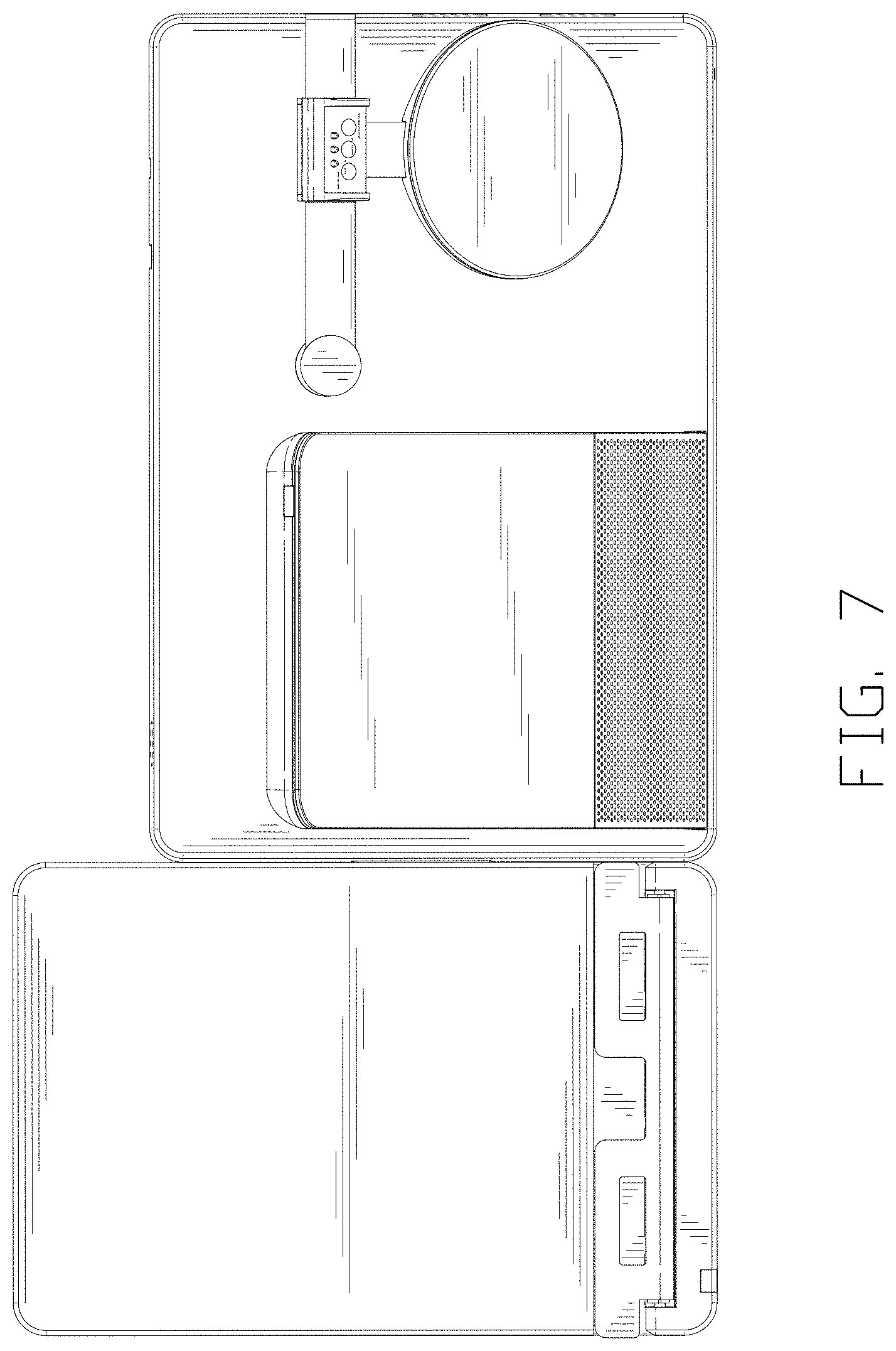 Patent USD1000381 Figure 7 – Charging base