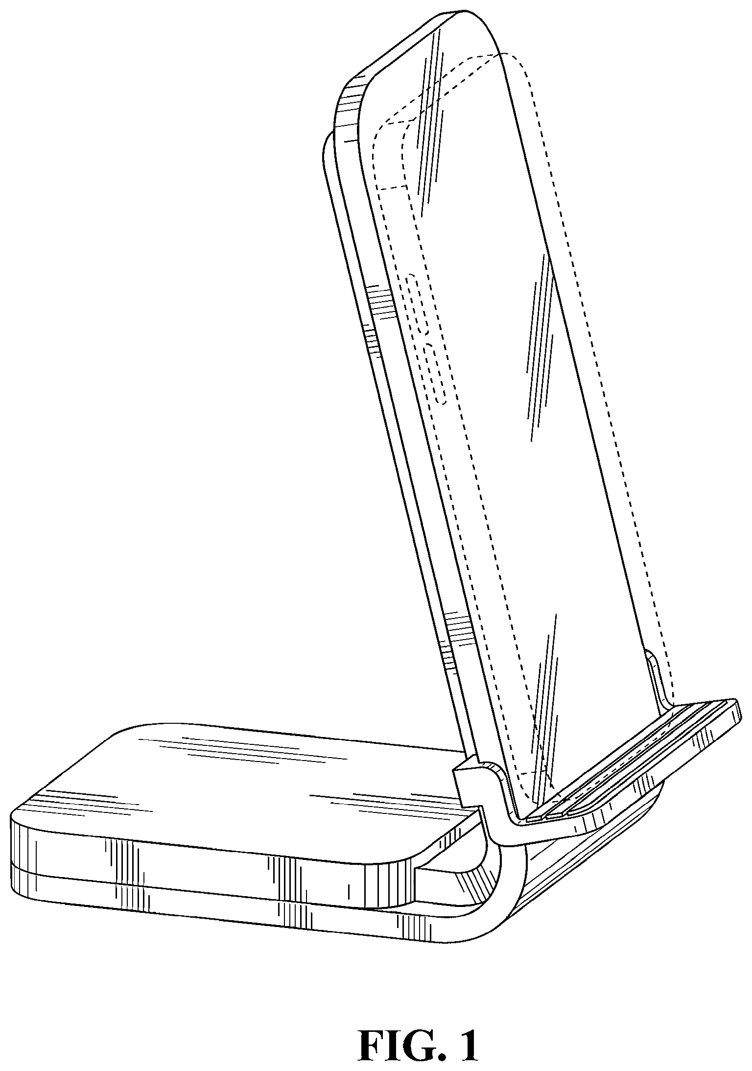 Patent USD1000382 Figure 1 – Wireless charging stand