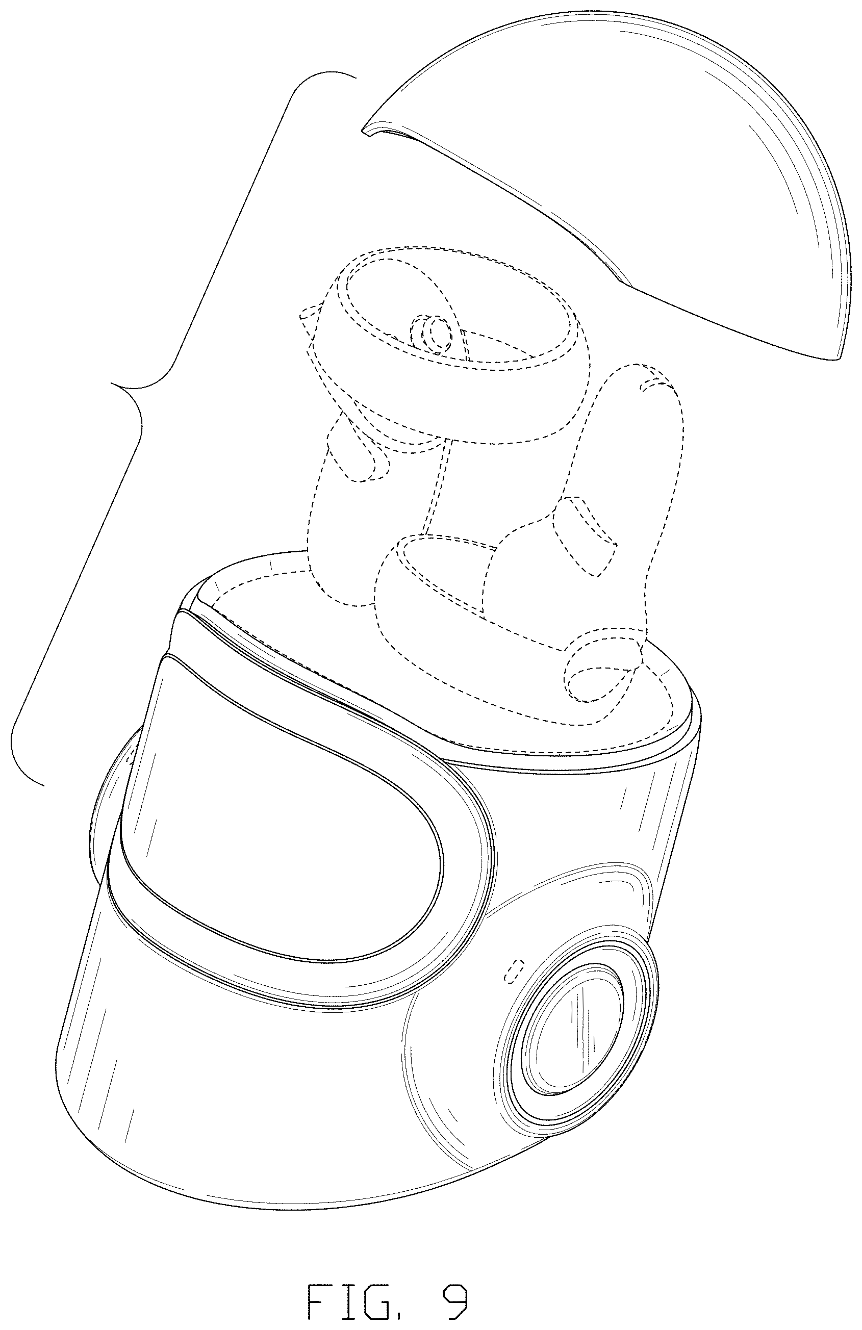 Patent USD1000383 Figure 9 – VR device charging stand