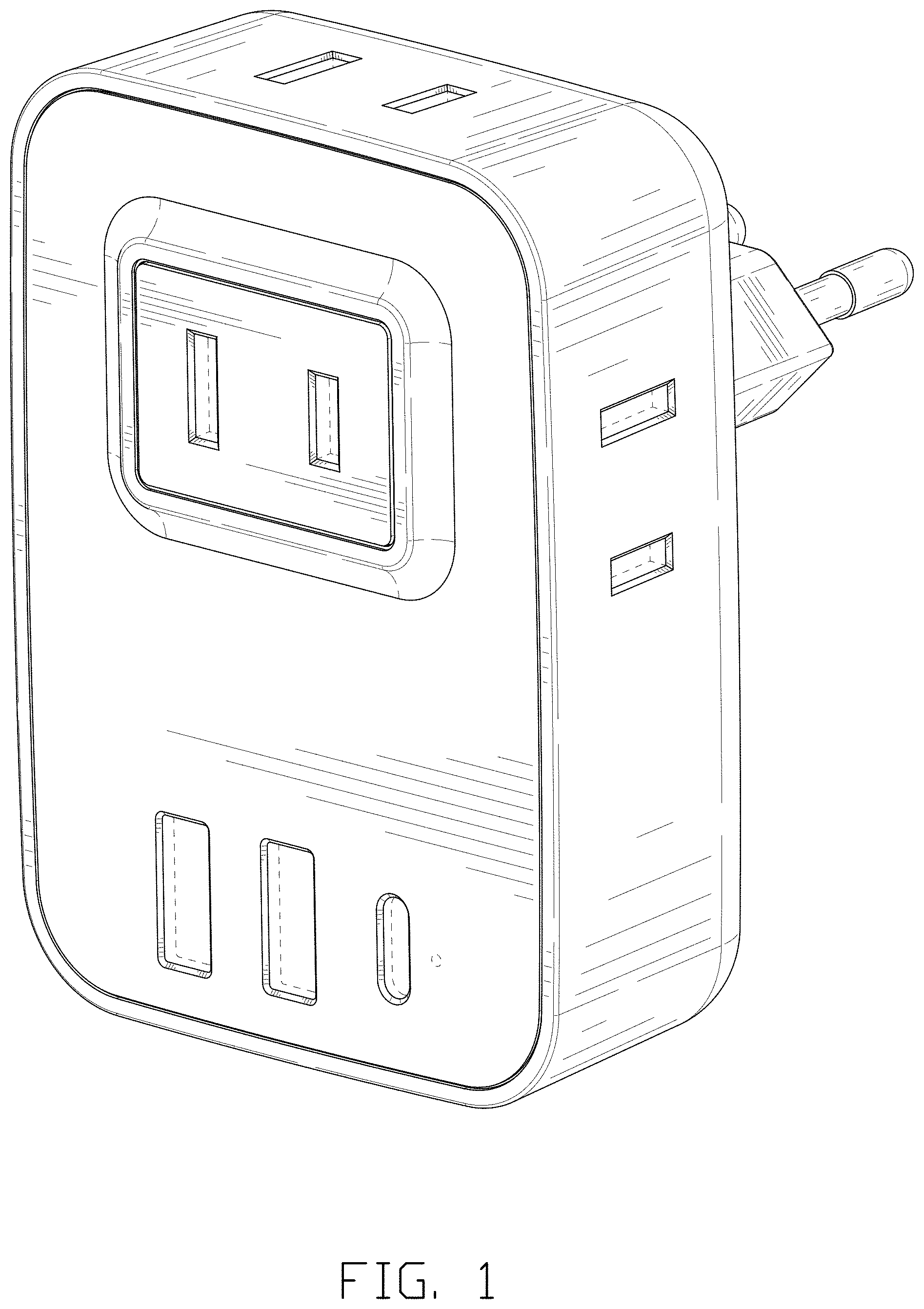 Patent USD1000393 Figure 1 – Plug socket