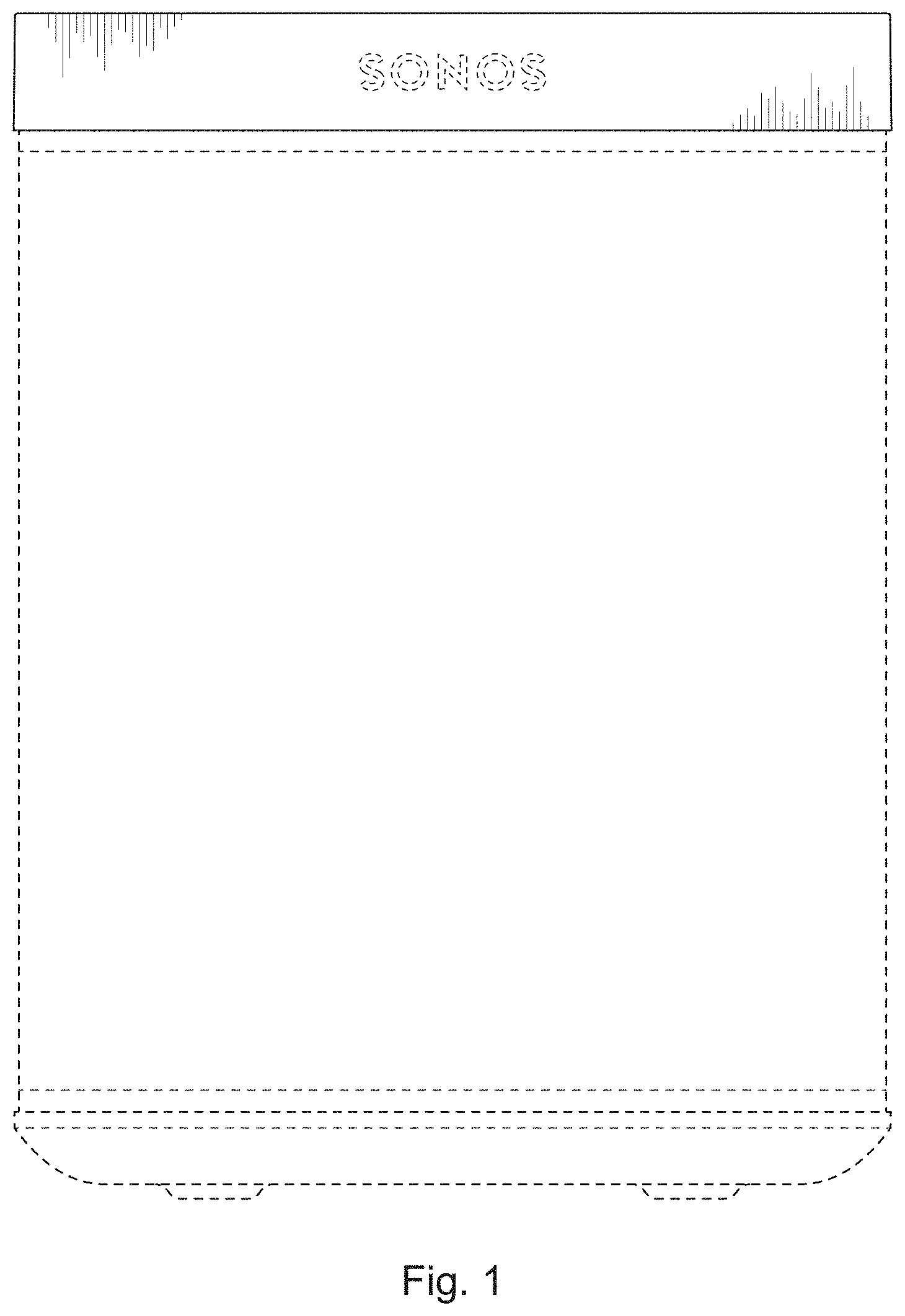 Patent USD1000407 Figure 1 – Media playback device