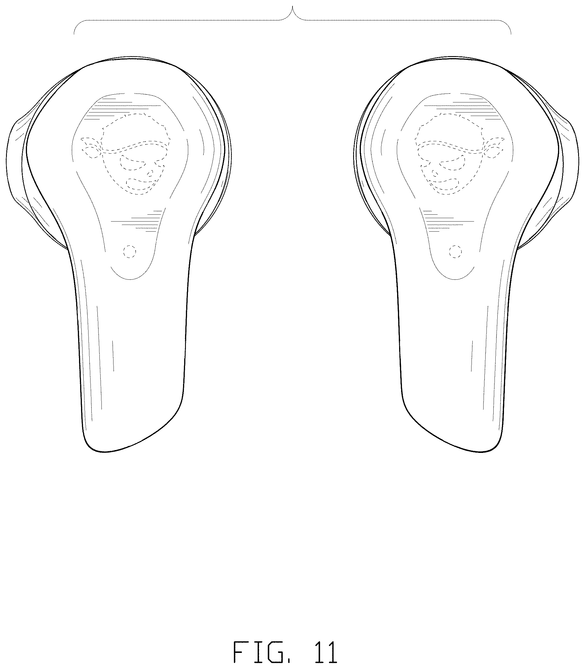 Patent USD1000409 Figure 11 – Set of earphones and charging case