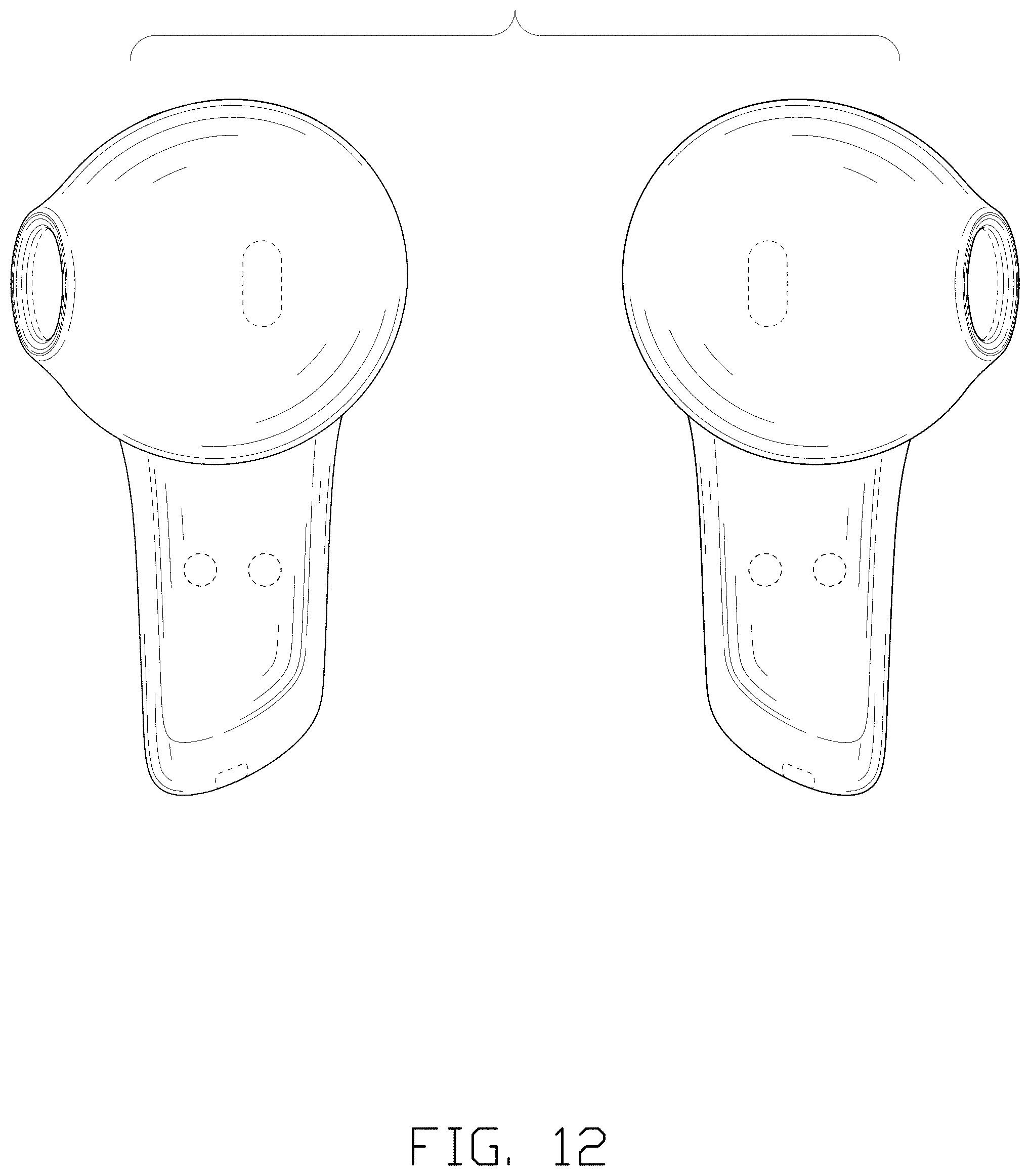 Patent USD1000409 Figure 12 – Set of earphones and charging case