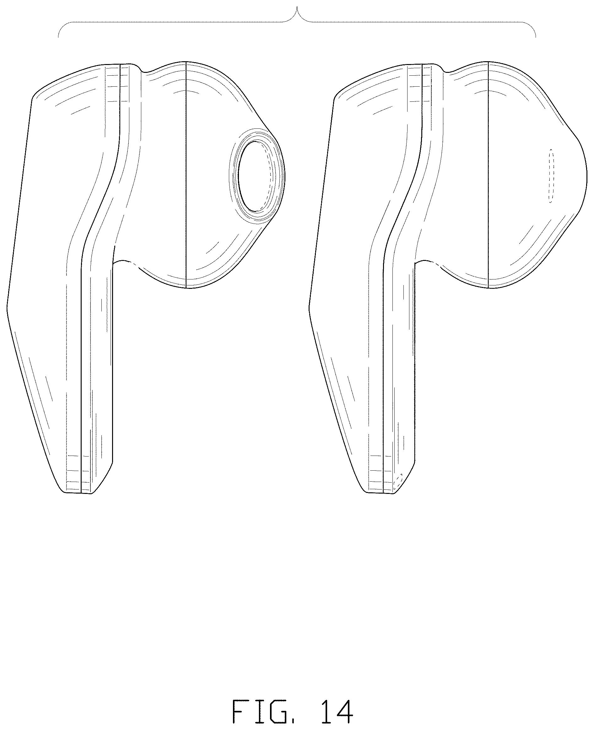 Patent USD1000409 Figure 14 – Set of earphones and charging case