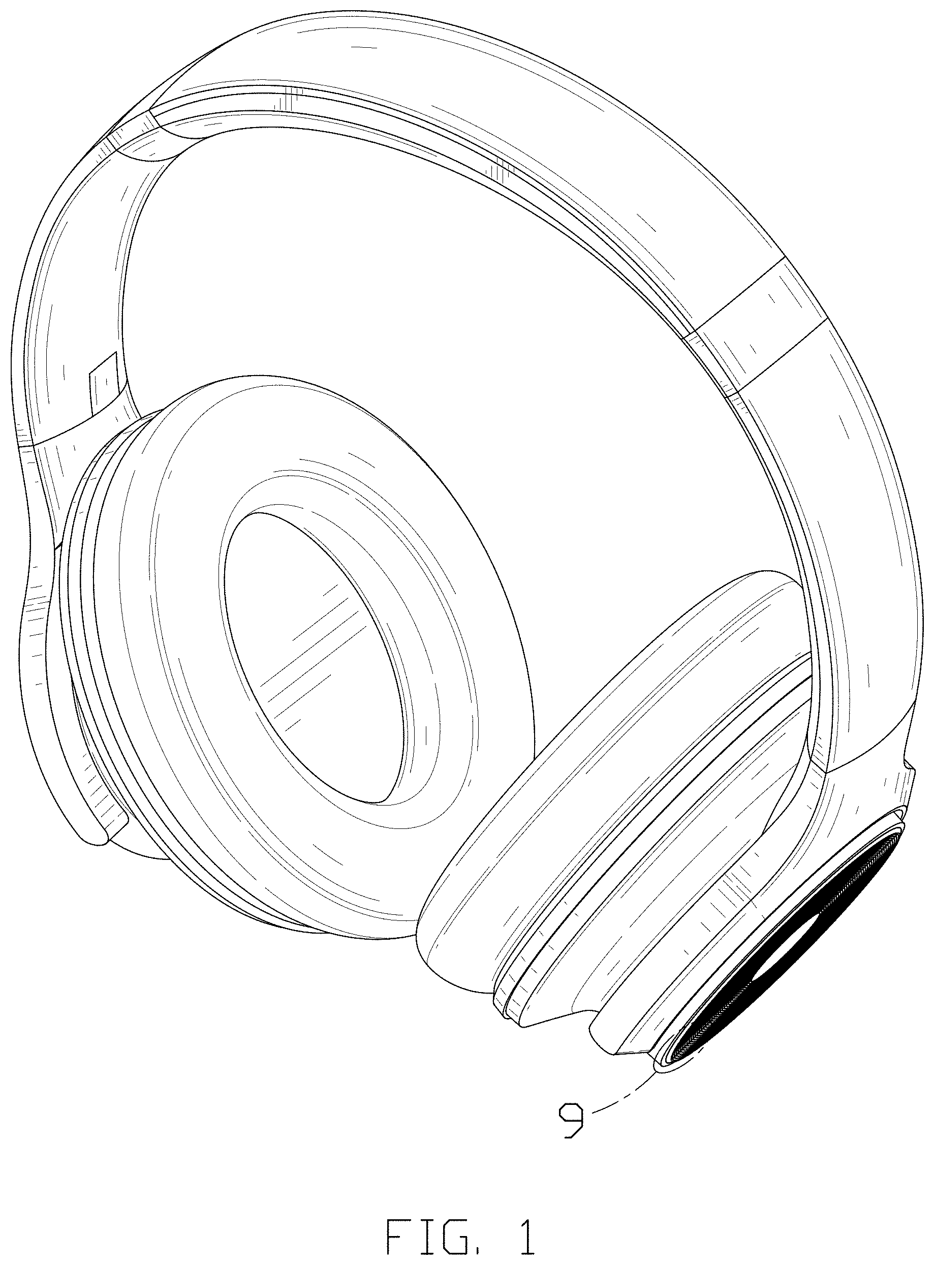Patent USD1000410 — Audio headset — Figure 1