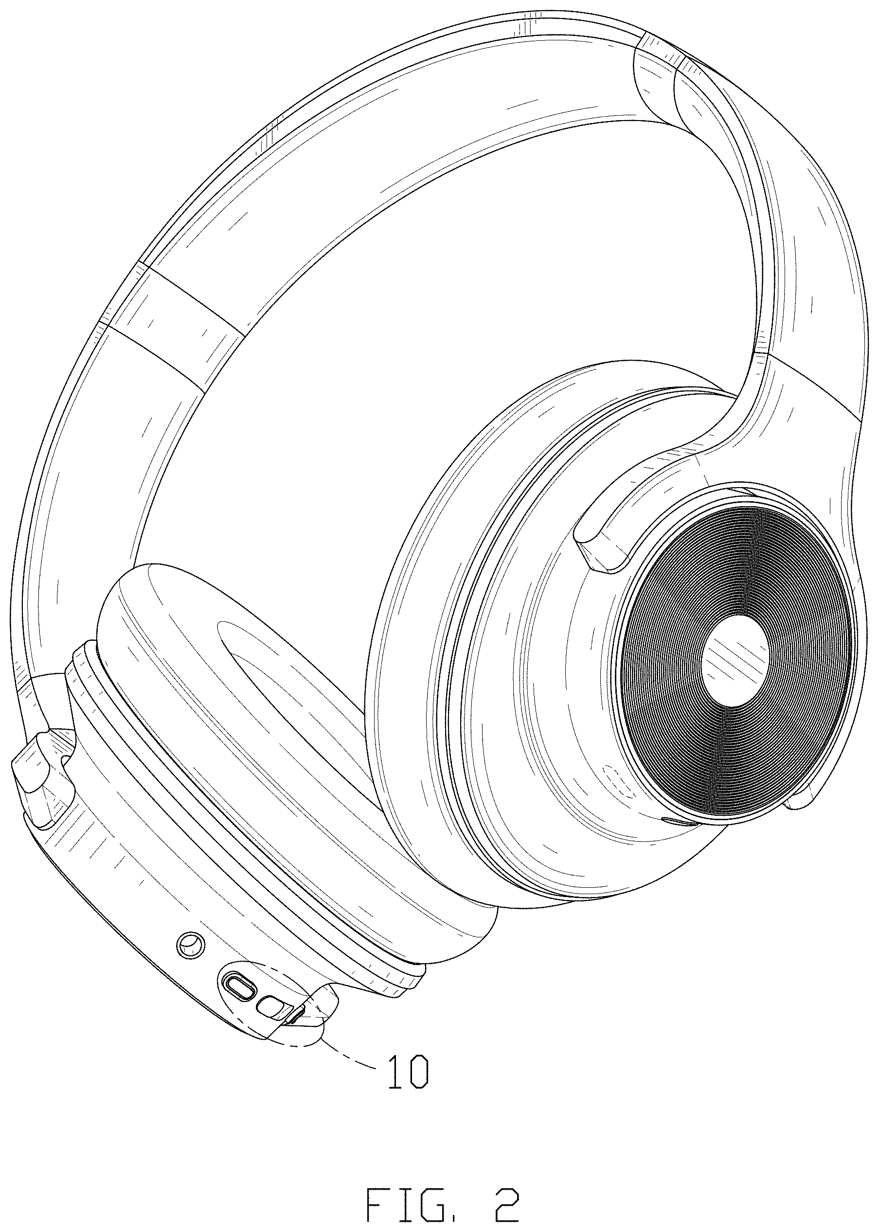 Patent USD1000410 Figure 2 – Audio headset