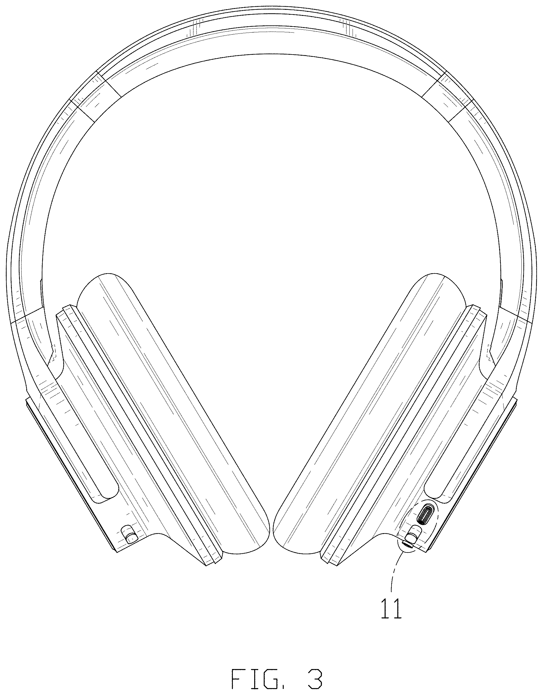 Patent USD1000410 Figure 3 – Audio headset