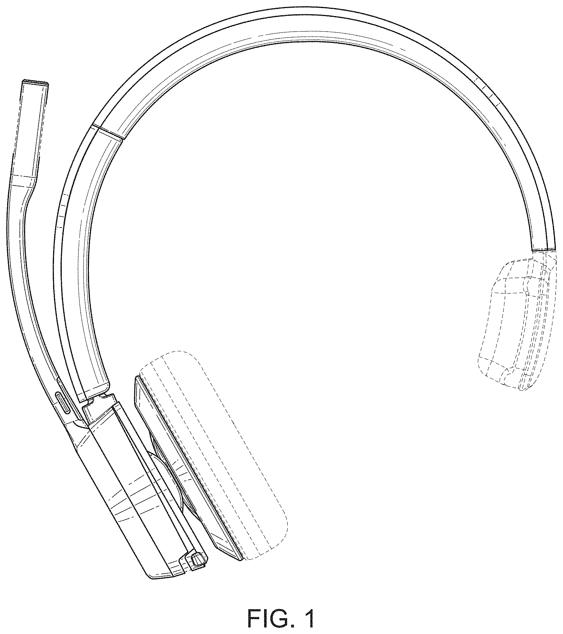 Patent USD1000417 — Communications headset — Figure 1