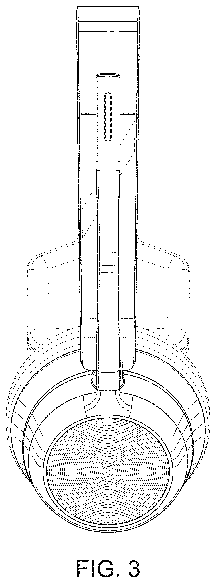 Patent USD1000417 Figure 3 – Communications headset