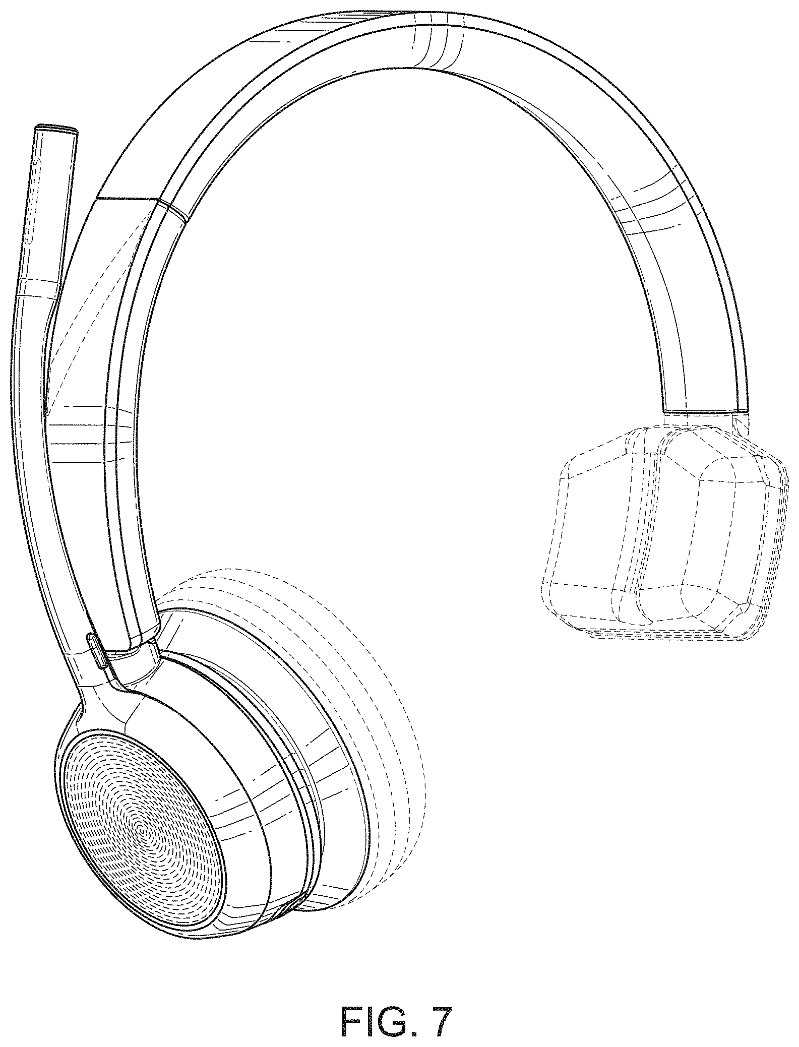 Patent USD1000417 Figure 7 – Communications headset