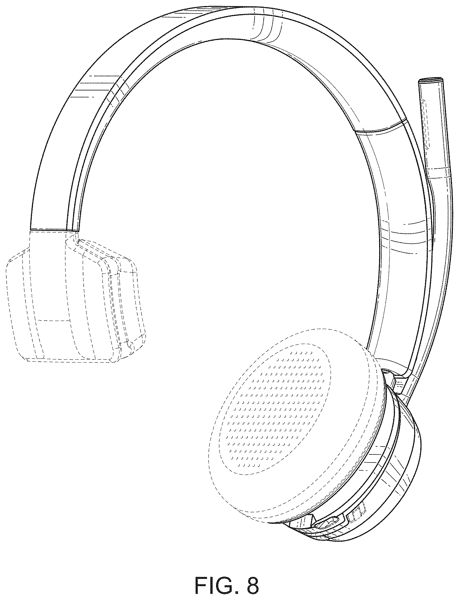 Patent USD1000417 Figure 8 – Communications headset