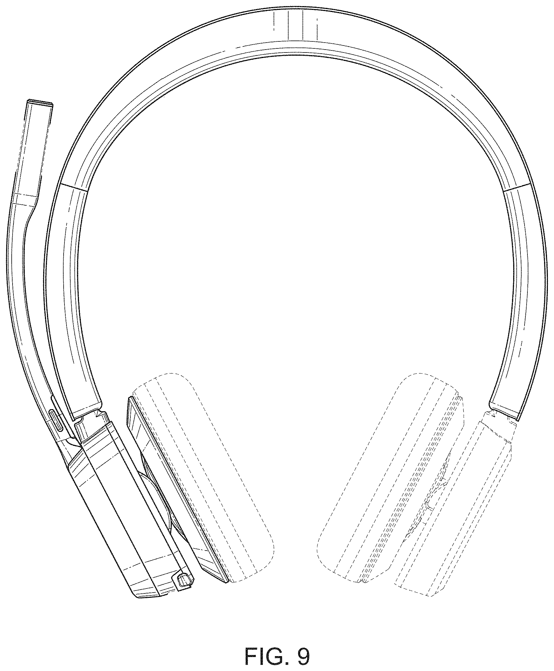 Patent USD1000417 Figure 9 – Communications headset