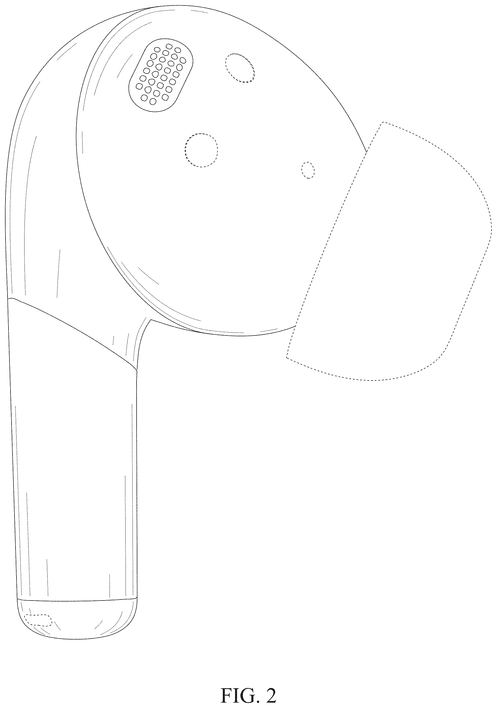 Patent USD1000424 Figure 2 – Wireless earphone