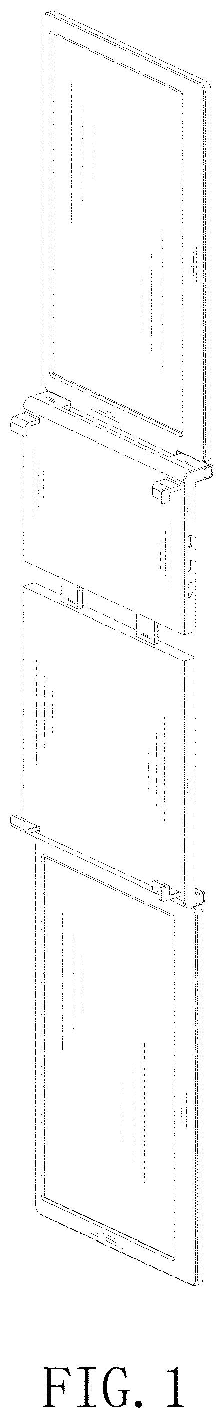Patent USD1000431 Figure 1 – Portable dual-screen monitor