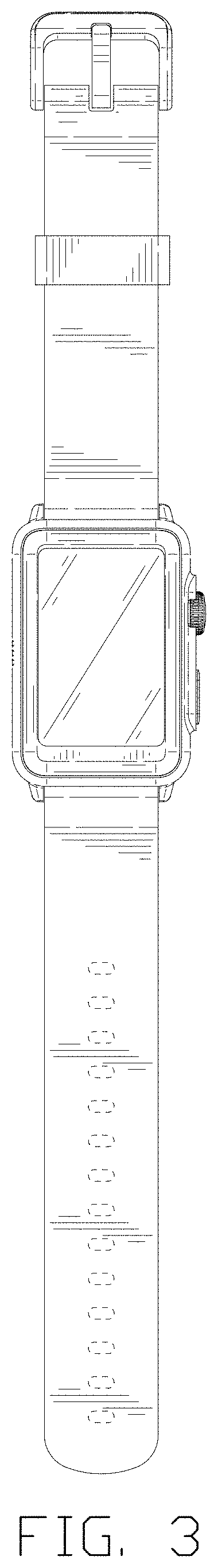 Patent USD1000434 Figure 3 – Smartwatch