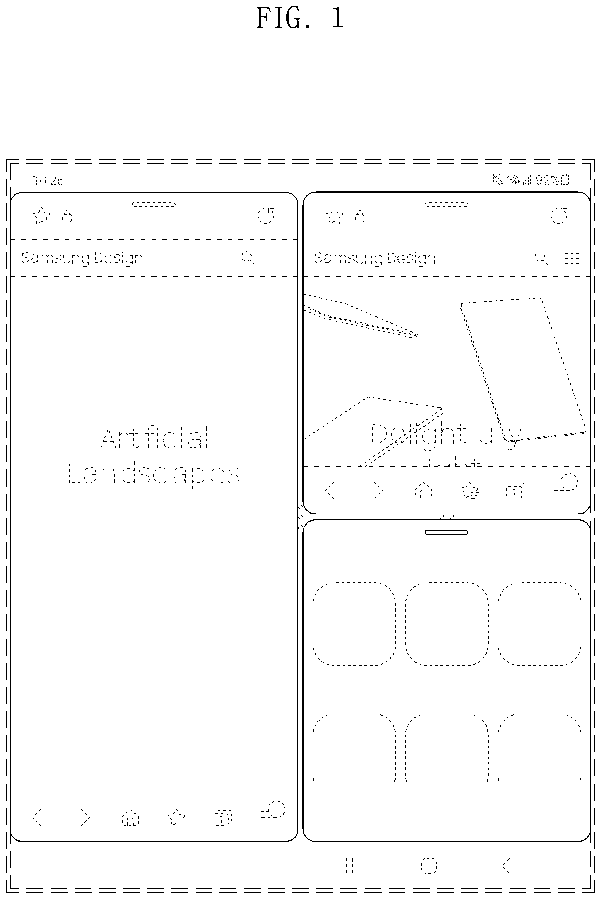 Patent USD1000473 Figure 1 – Display screen or portion thereof with transitional graphical user interface