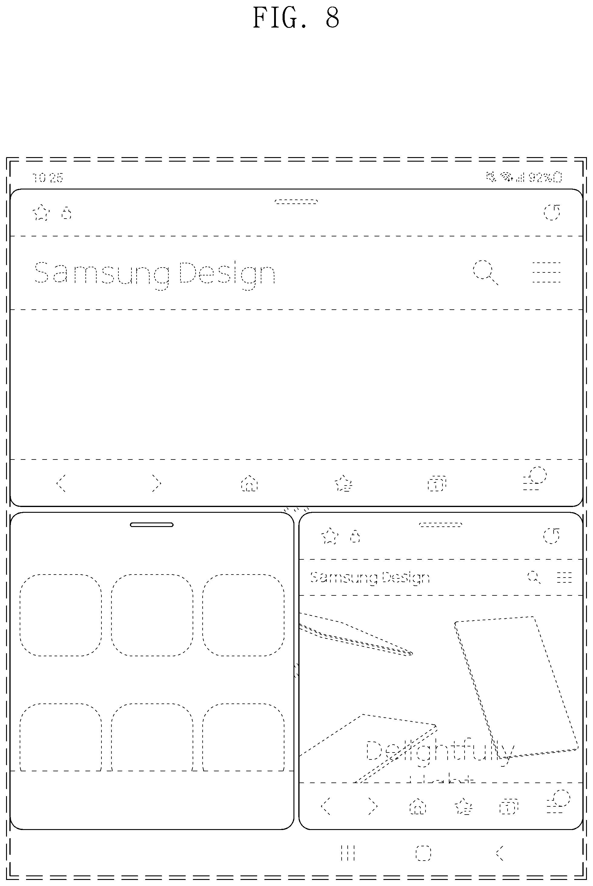 Patent USD1000473 Figure 8 – Display screen or portion thereof with transitional graphical user interface