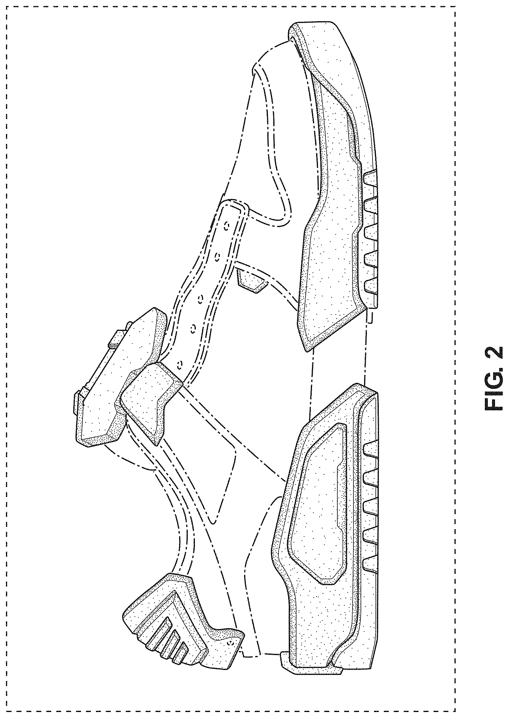Patent USD1000478 Figure 2 – Display screen with virtual three-dimensional shoe or display system with virtual three-dimensional shoe