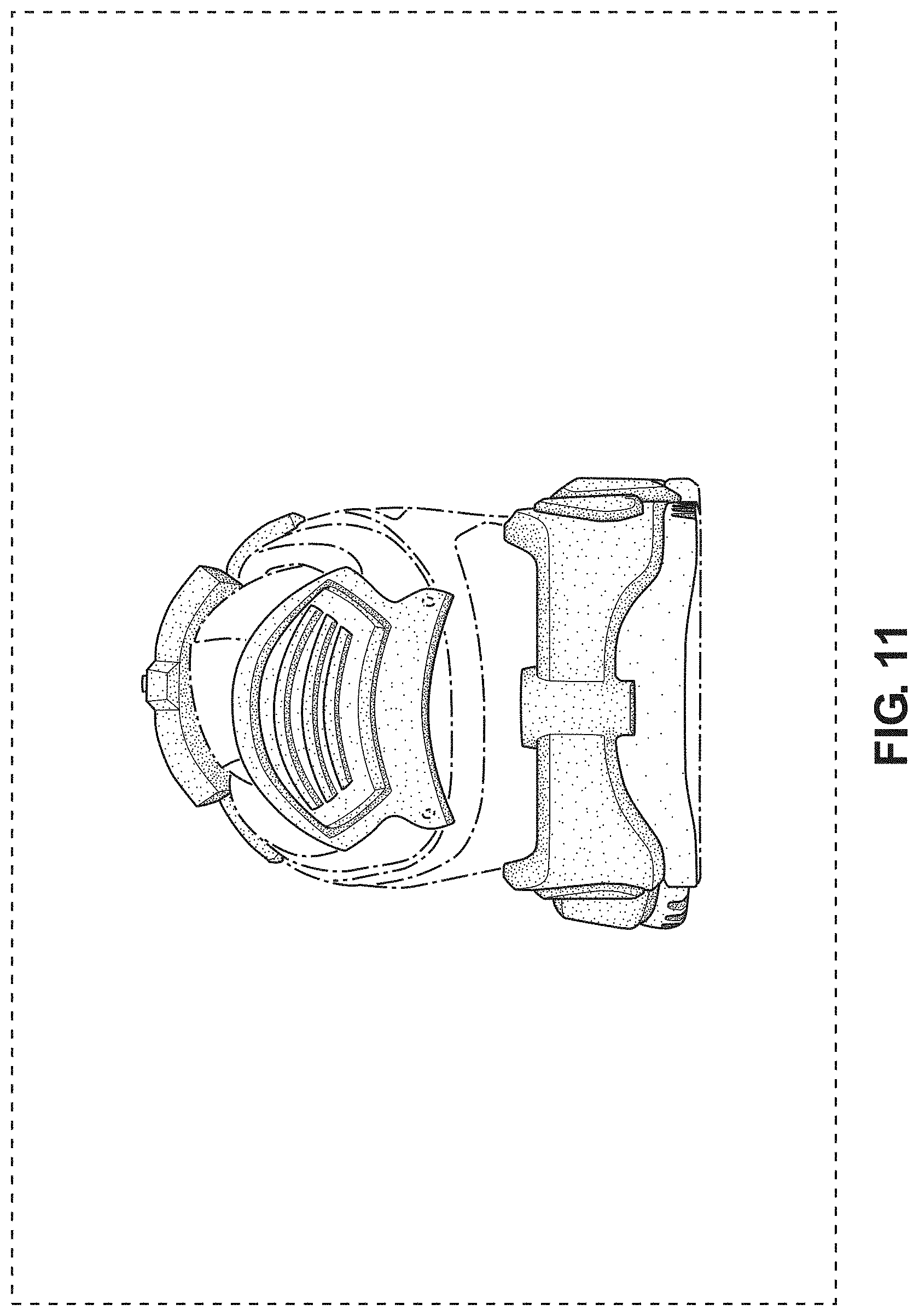 Patent USD1000478 Figure 11 – Display screen with virtual three-dimensional shoe or display system with virtual three-dimensional shoe