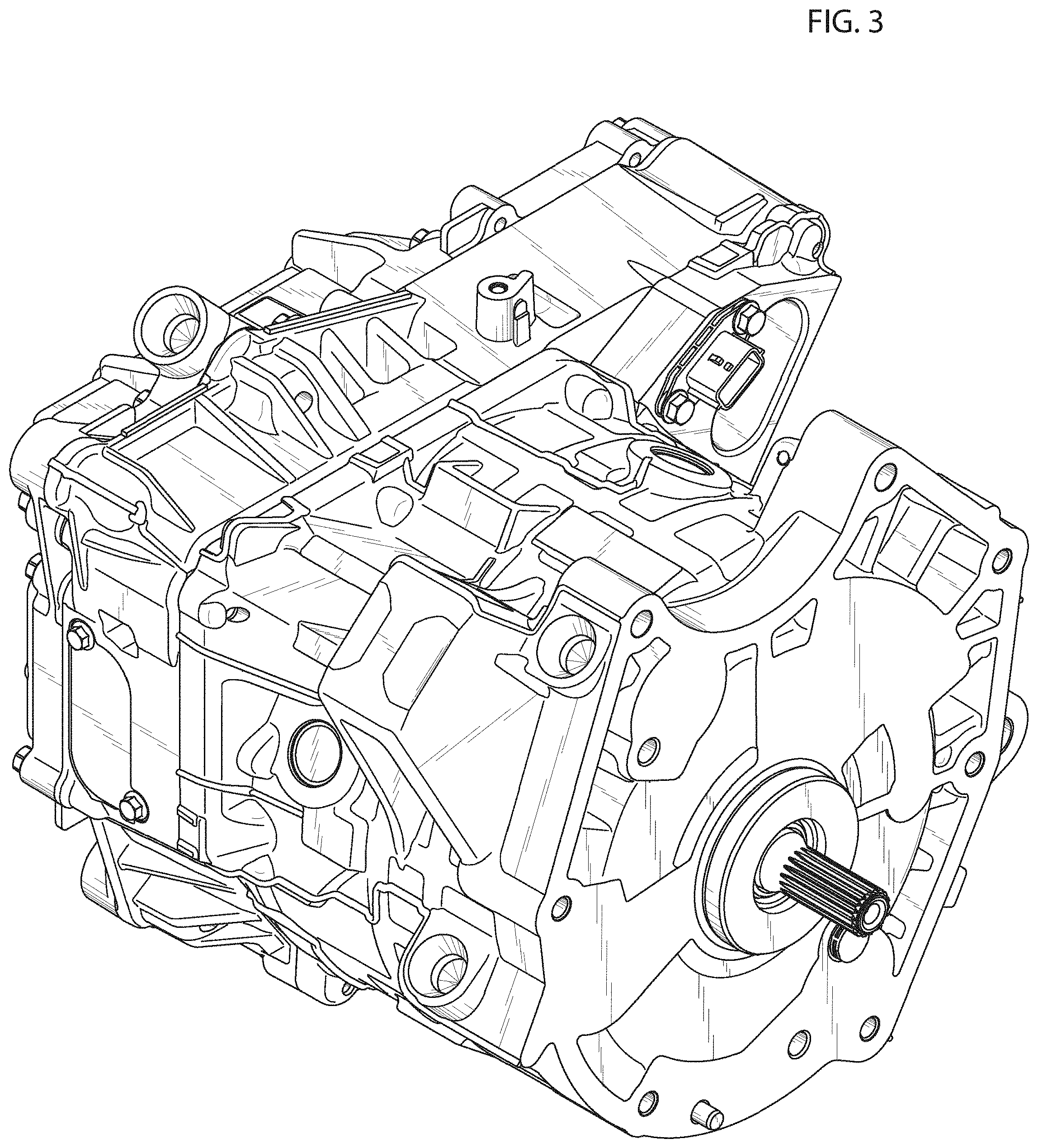 Patent USD1000479 Figure 3 – Rotating machine for vehicle