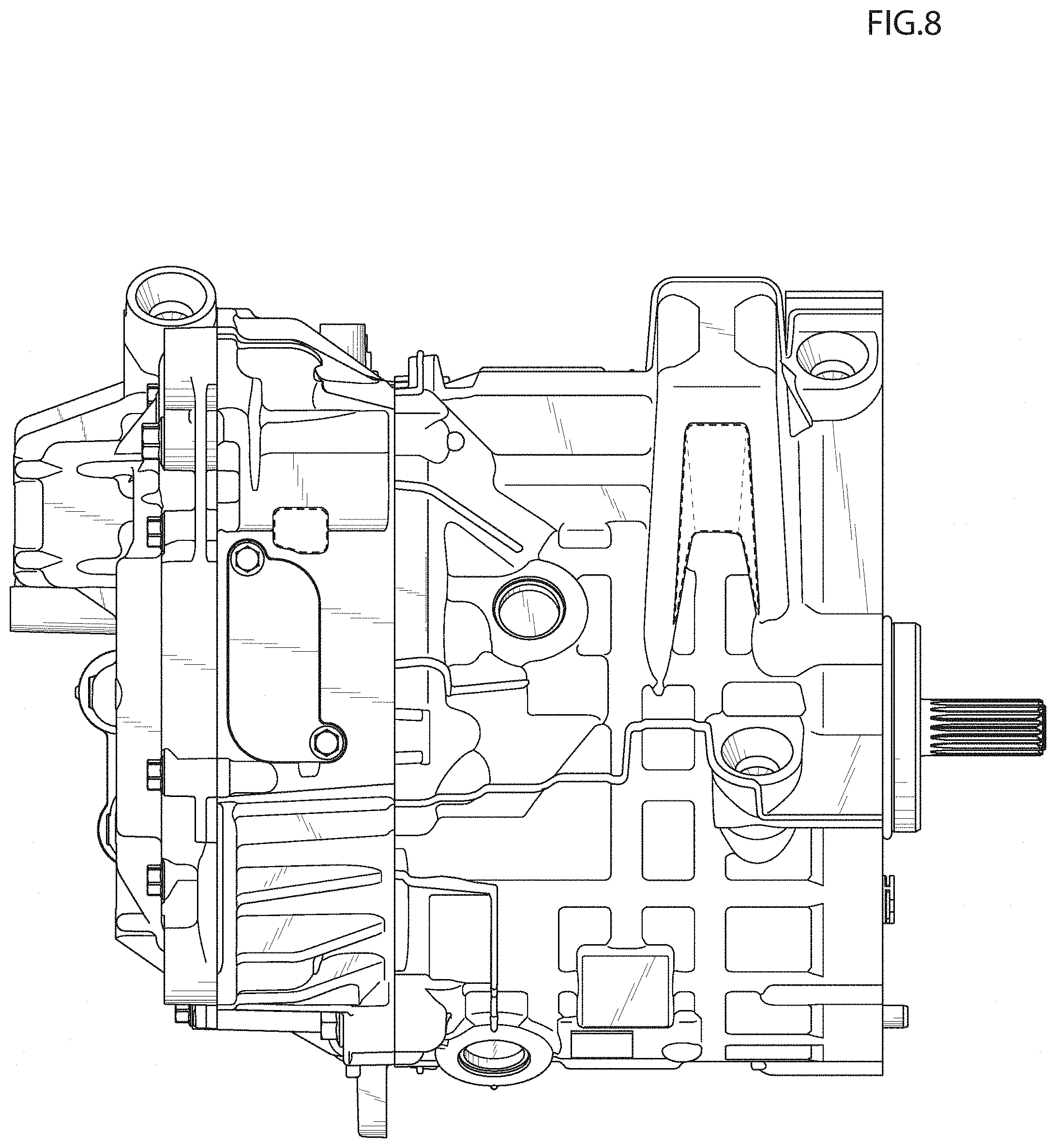 Patent USD1000479 Figure 8 – Rotating machine for vehicle