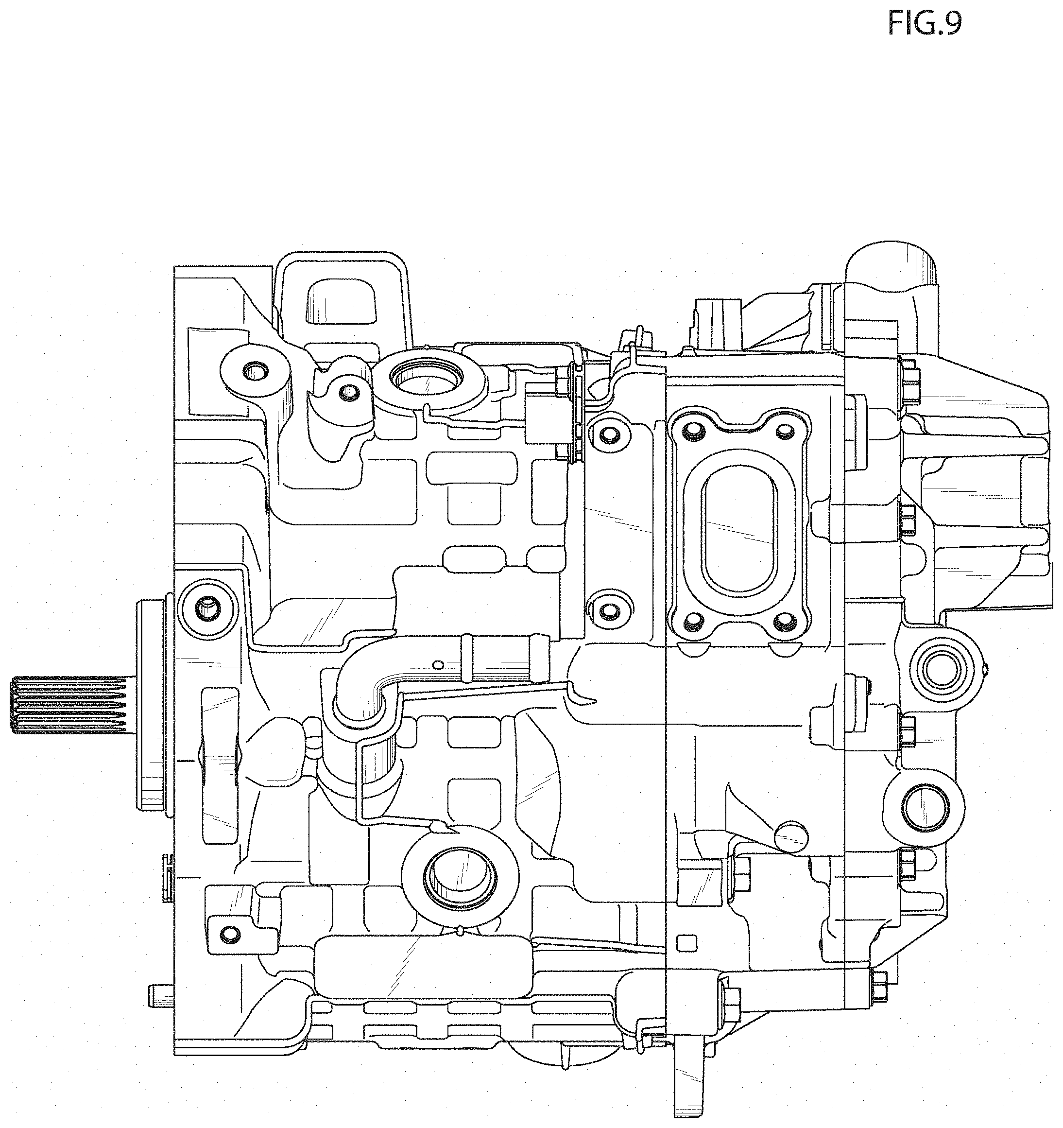 Patent USD1000479 Figure 9 – Rotating machine for vehicle