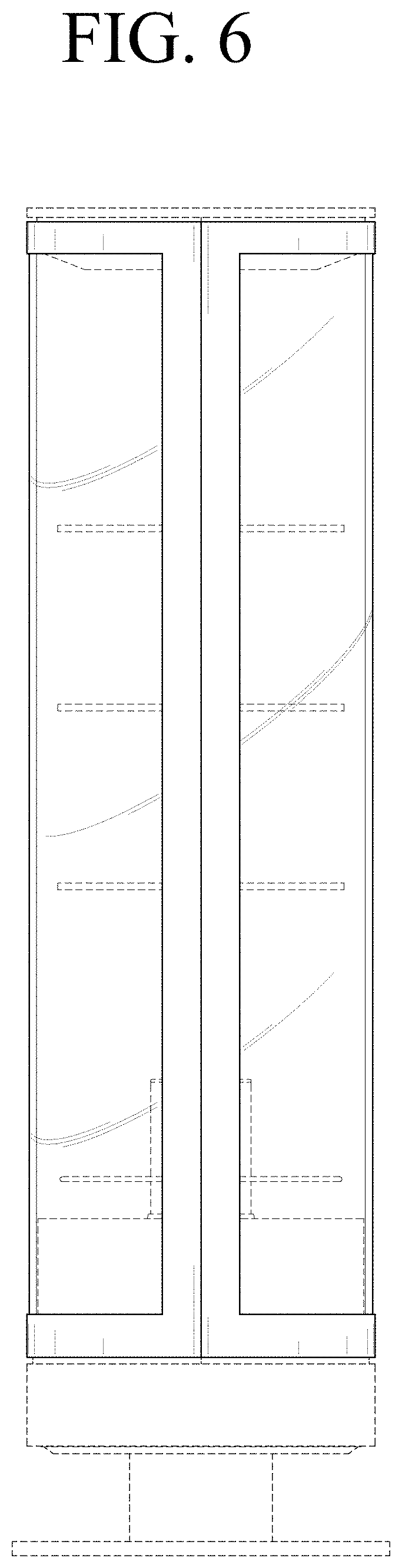 Patent USD1000481 Figure 6 – Refrigerator