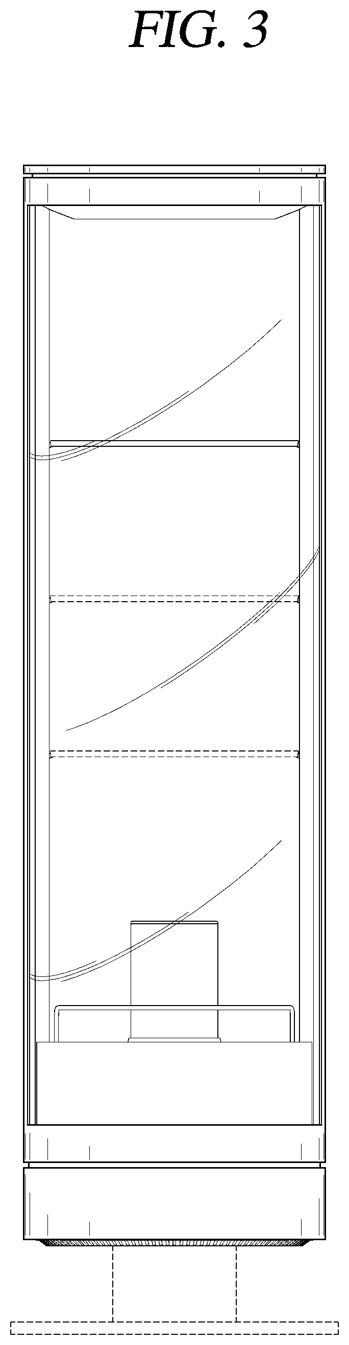 Patent USD1000482 Figure 3 – Refrigerator