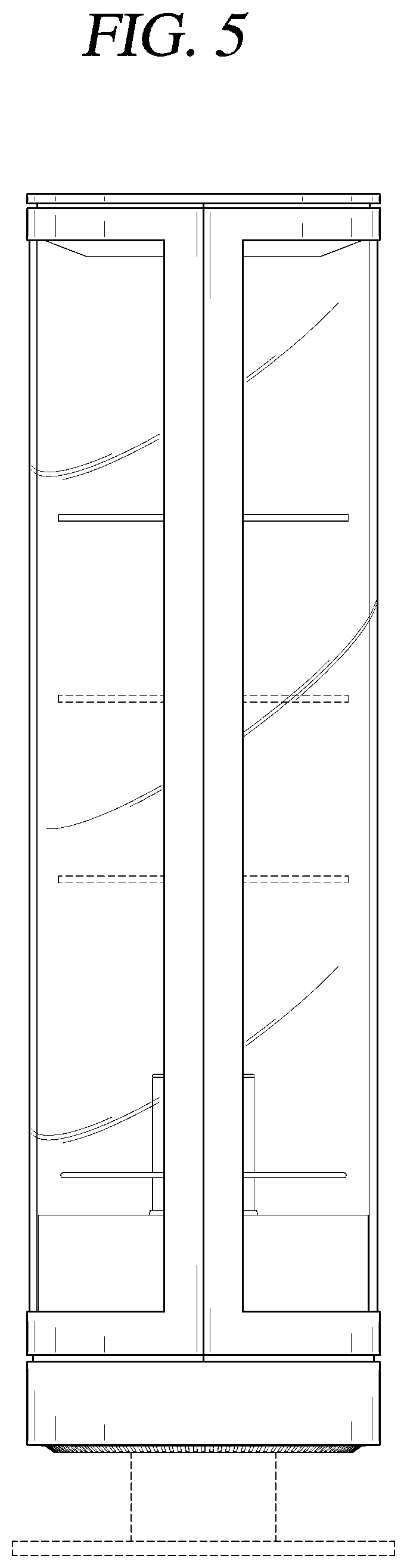 Patent USD1000482 Figure 5 – Refrigerator