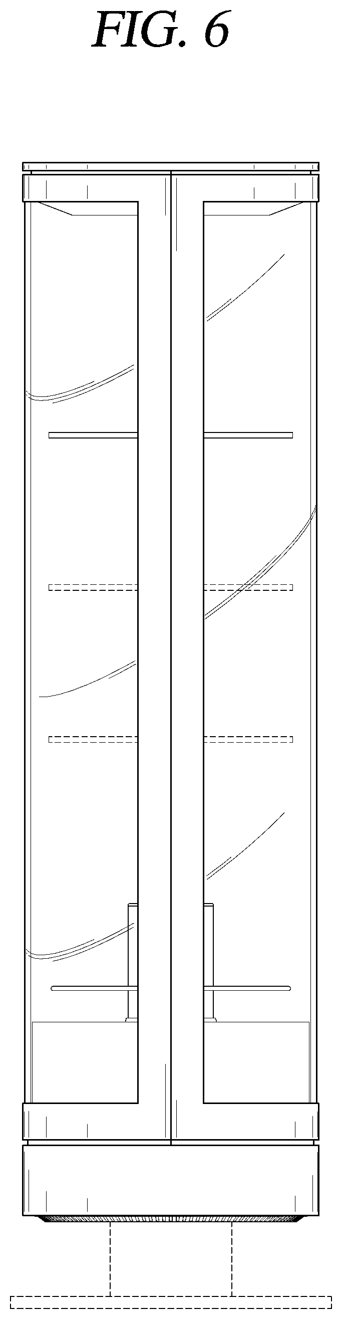 Patent USD1000482 Figure 6 – Refrigerator