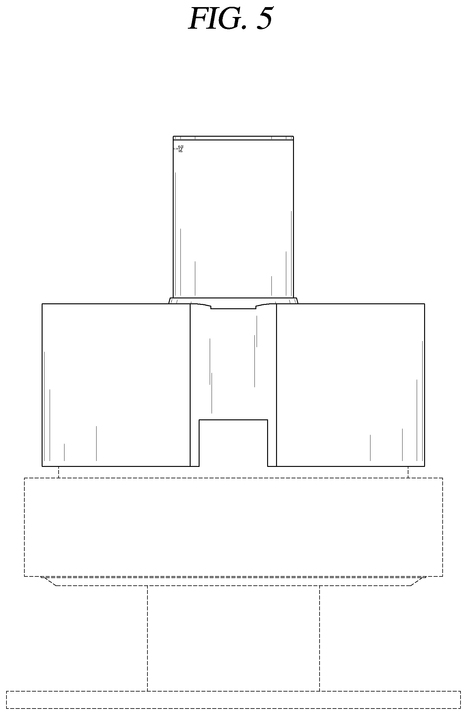 Patent USD1000483 Figure 5 – Refrigerator body