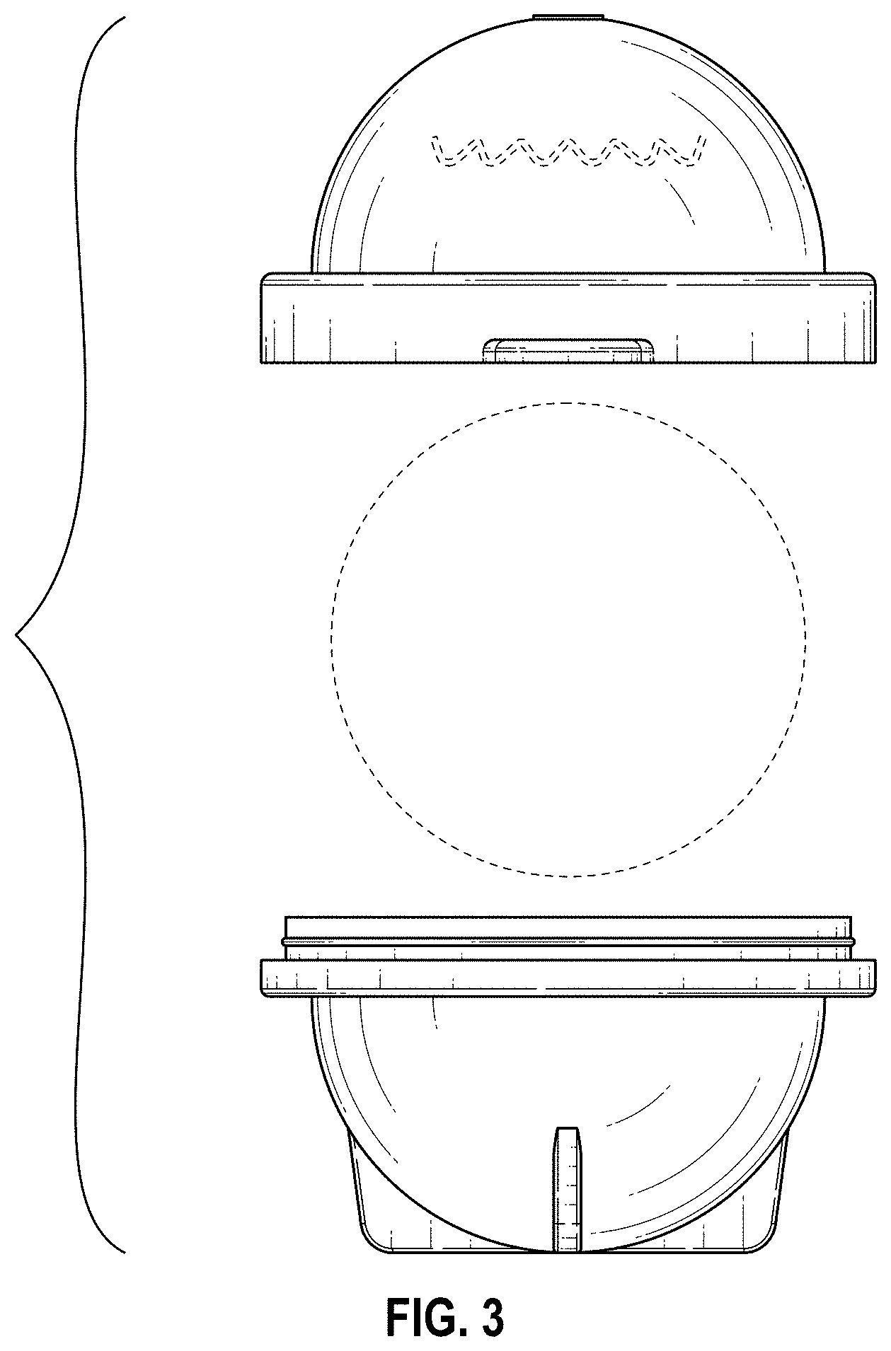 Patent USD1000487 Figure 3 – Spherical ice mold