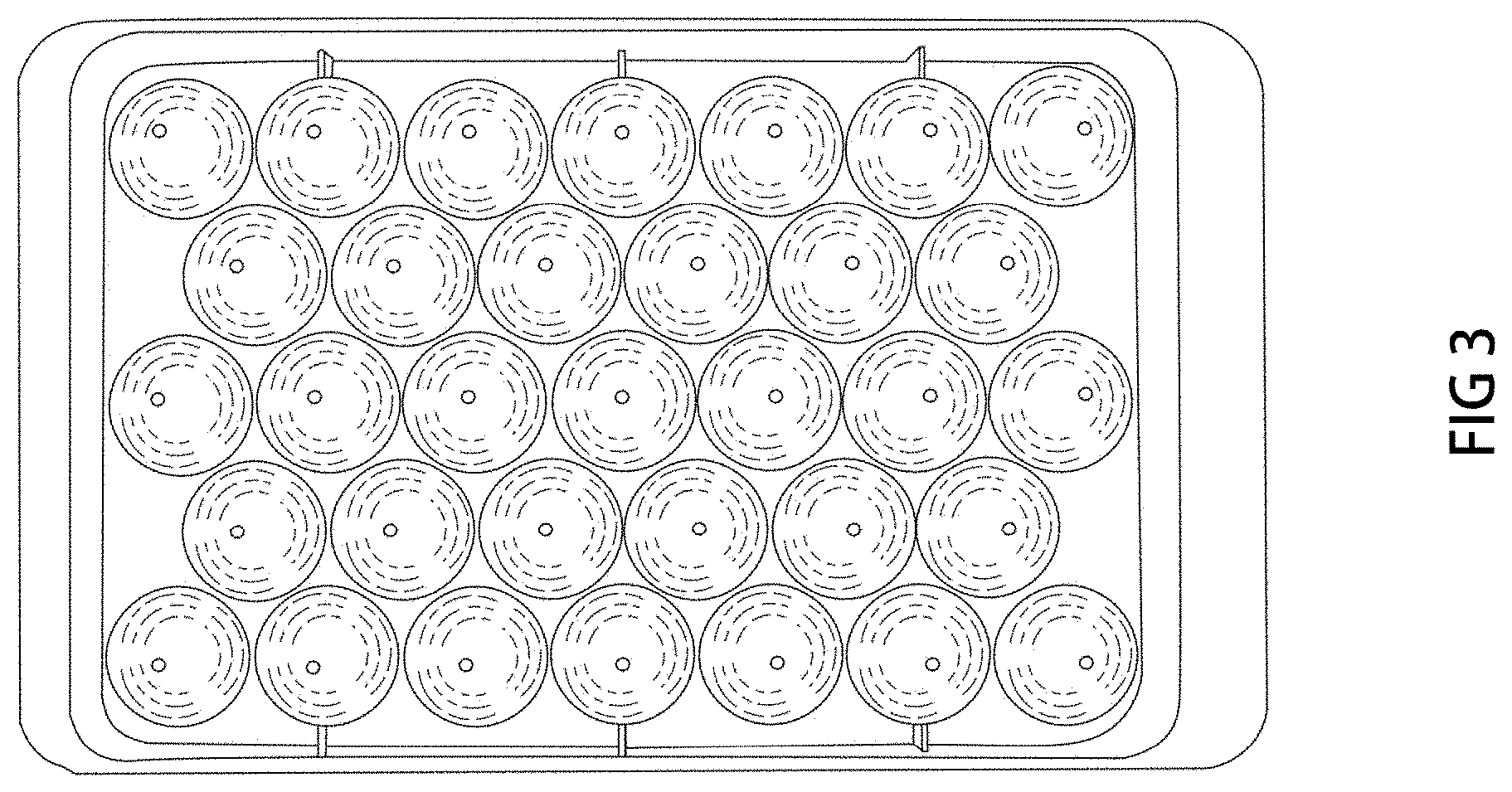 Patent USD1000489 Figure 3 – Ice cube tray